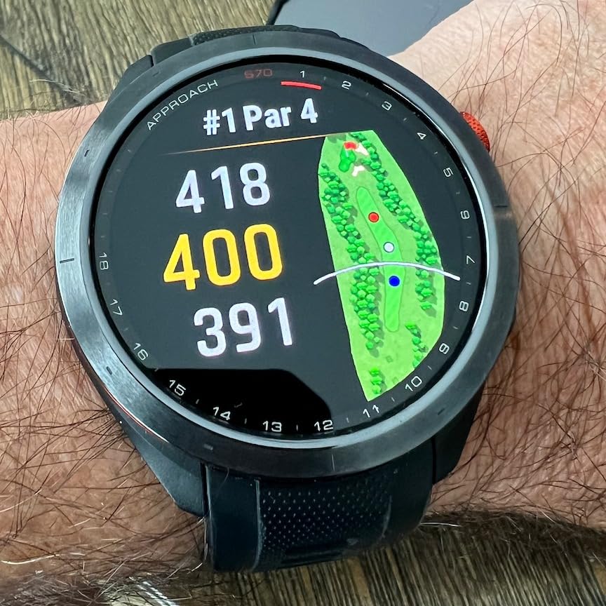 Garmin Approach S70 (Black, 47mm) Golf GPS Smartwatch PlayBetter Bundle - 1.4