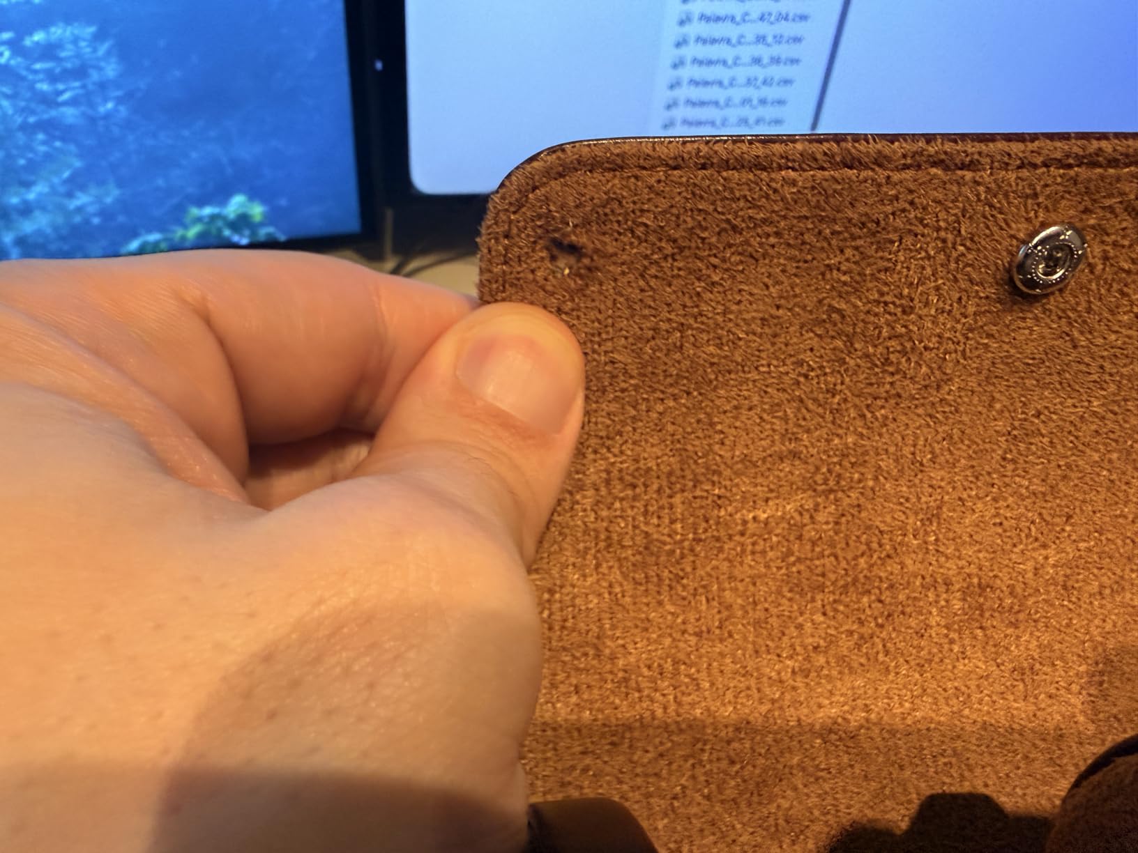 MR.OKAY 3 Watch Travel Case- Classic Leather Watch Case With Perfect Texture.Portable Watch Roll Or Organizer For Storage And Display. Luxury Gifts For Men, All Handmade by Artisans. customer photo 2
