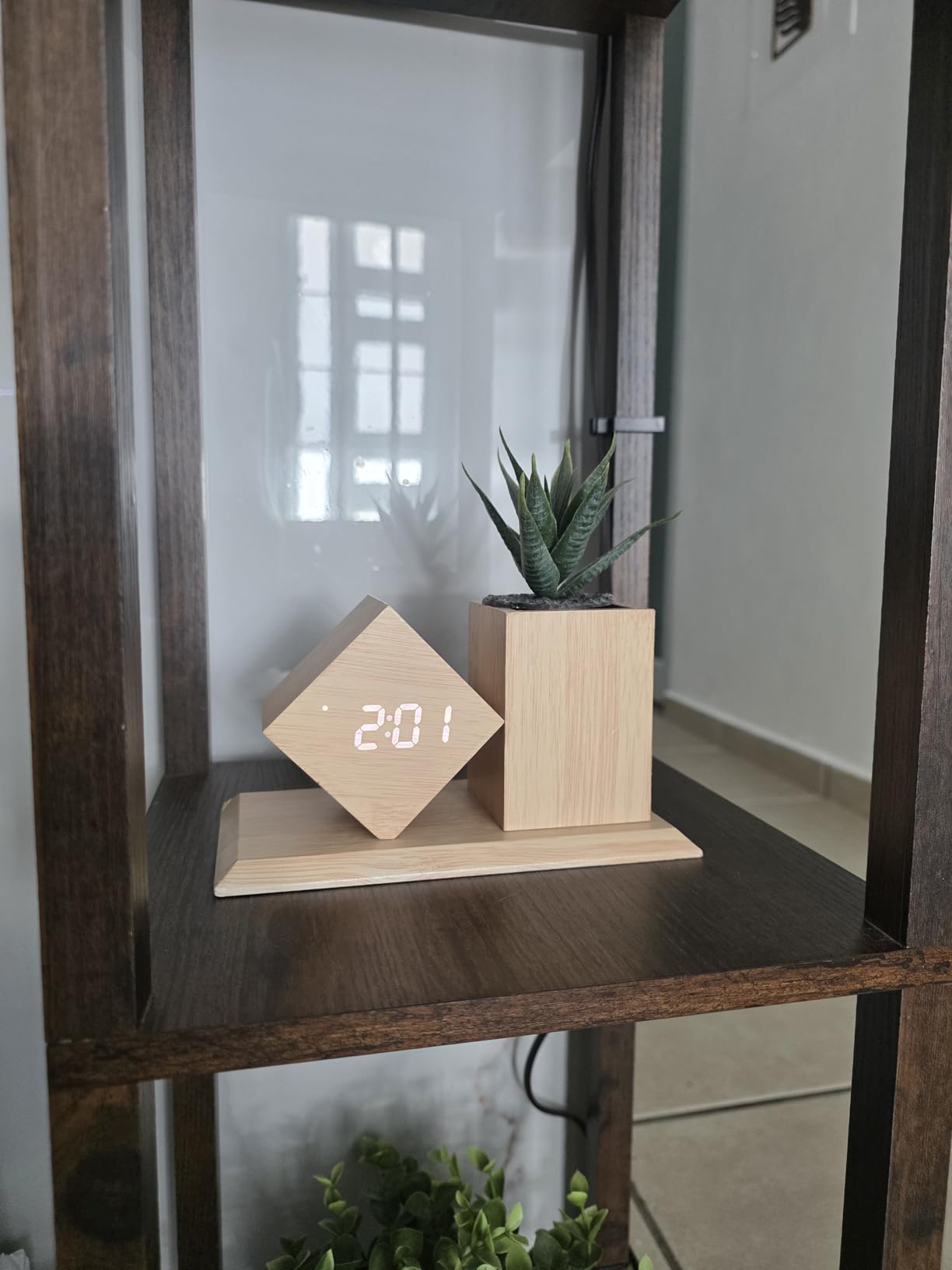 Multifunctional LED Desk Clock with LCD Temperature Calendar 3 Level Brightness Adjustment Sound Activated Pencil Pen Holder Desk Organizers for Home Office customer photo 1