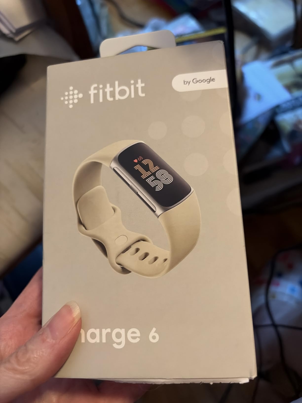Google Fitbit Charge 6 - Fitness Tracker - Porcelain/Silver | Google apps, heart rate on exercise equipment, 3-month Google Health Premium membership included customer photo 2