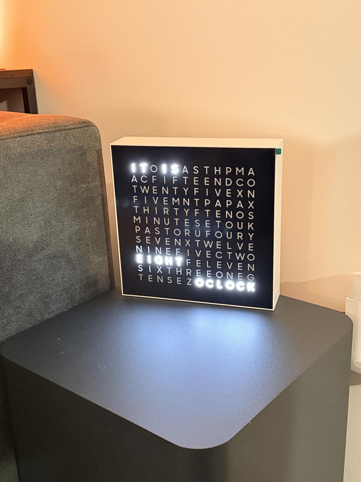 Sharper Image LED Word Digital Clock, 7.75