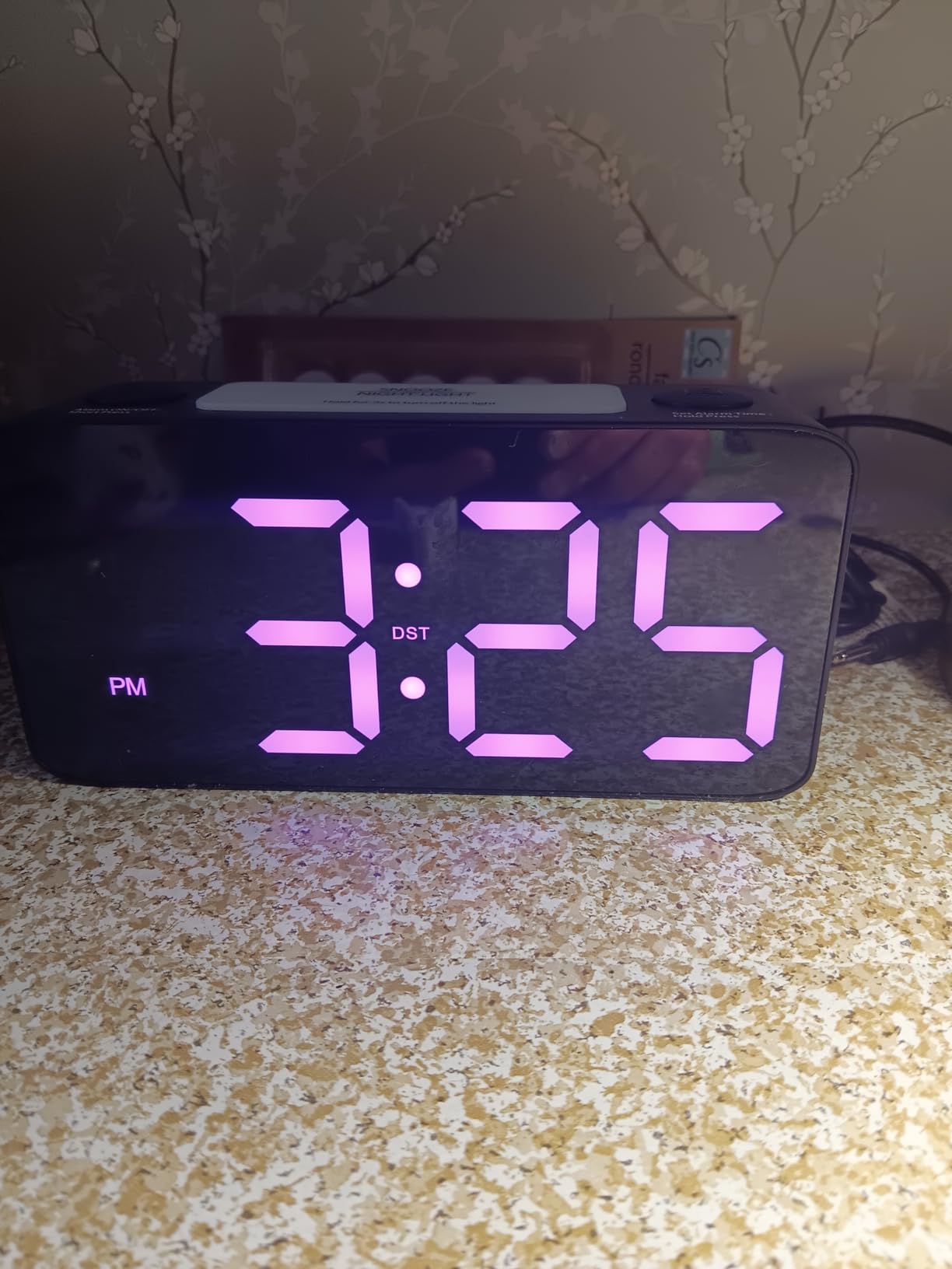 Cadmos 110dB Extra Loud Alarm Clock for Heavy Sleepers Adults, Digital Clock with 7 Color Night Light, RGB Display, Dual USB Charger, Small Clocks for Bedrooms Bedside, Kids, Teens (Blue+RGB) customer photo 1
