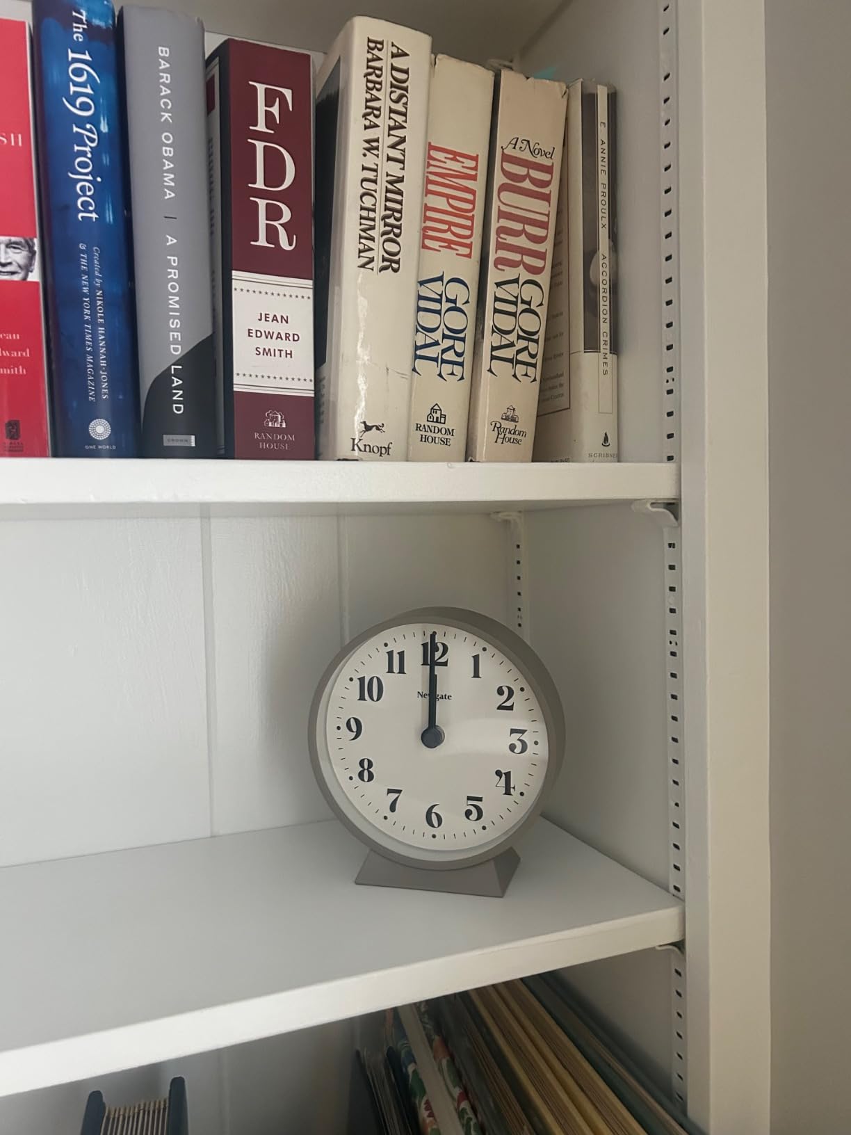 NEWGATE Theatre Mantel Clock | Modern Classic Round Design | French Navy | Contemporary Style for Desk, Table, Shelf or Bedside customer photo 1