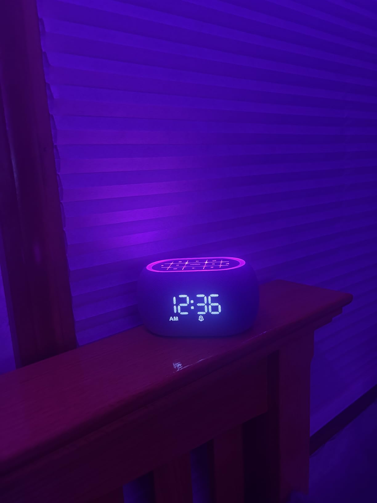 ANJANK White Noise Sound Machine Alarm Clock with Bluetooth Speaker, 21 Relaxing Sounds, 7 Night Lights, 0-100% Dimmer/Sleep Timer/30-Level Volume Control, Sound Machine for Kids Adults Sleeping, Bedroom customer photo 1
