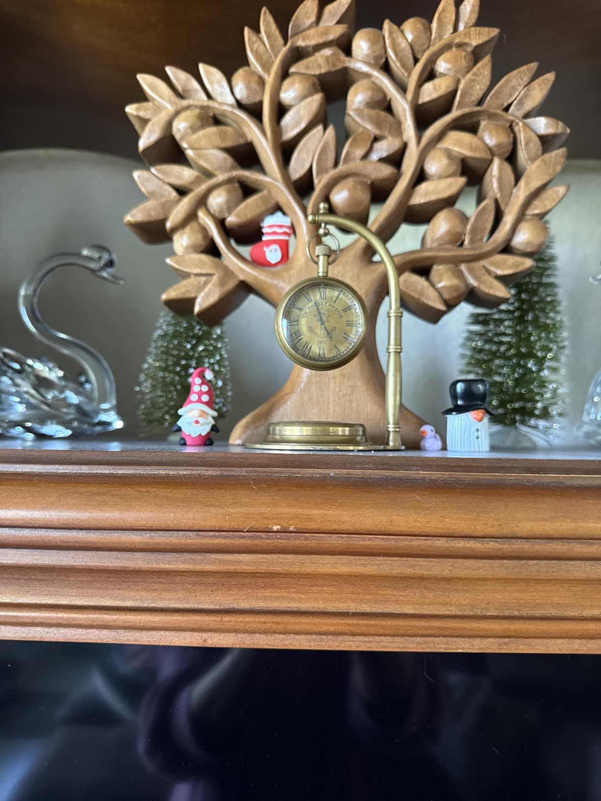 ALADEAN Decorative TableClock Compass | Desk Sundial - Shelf Decor Timeless Vintage Table customer photo 2