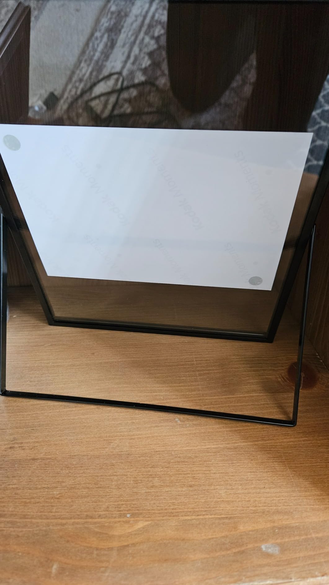 8x10 Floating Picture Frames Set of 2, Made of Metal and Double Real Glass, for Photo Size up to 10x12, Tabletop Display Home or Wedding Decoration (Vertical Black) customer photo 2