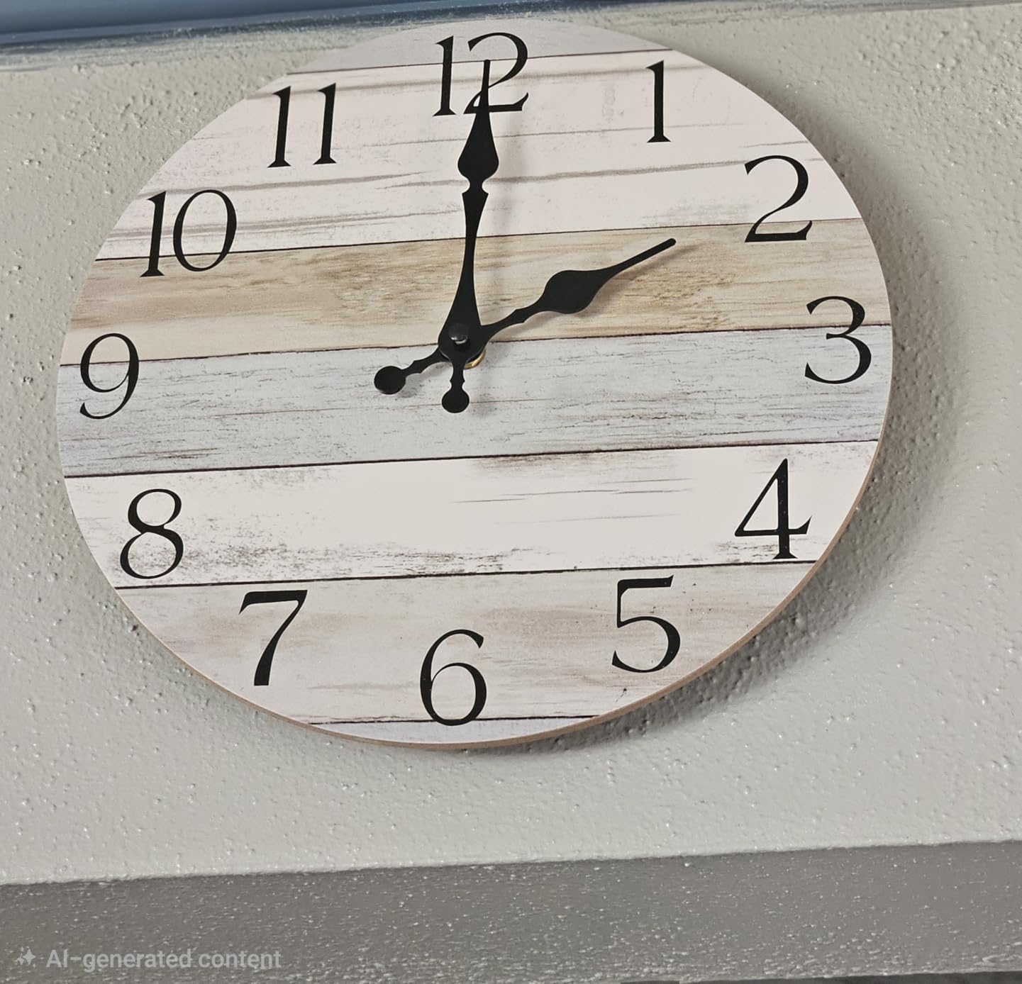 8 Inch Wall Clock, Silent Battery Operated Analog Clock, Grey - Rustic Style for Kitchen/Bedroom customer photo 1