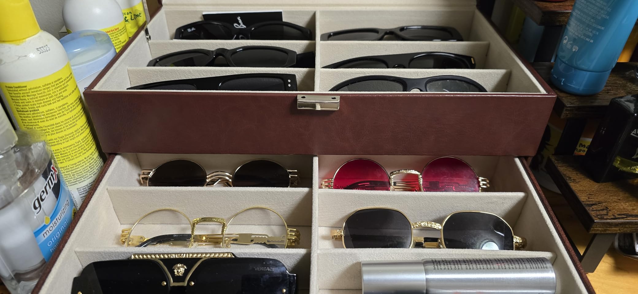 ProCase 3-Layer Sunglasses Storage Organizer -Black customer photo 1