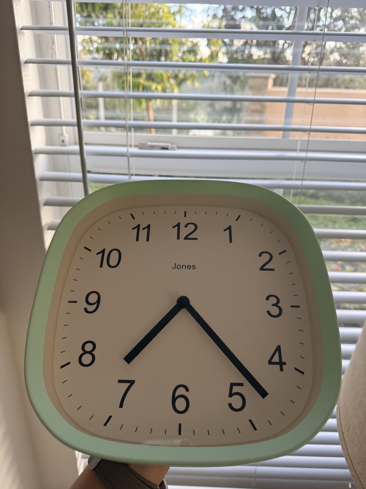 JONES CLOCKS Sprite wall Clock | Modern Retro Rounded Square Clock | 10