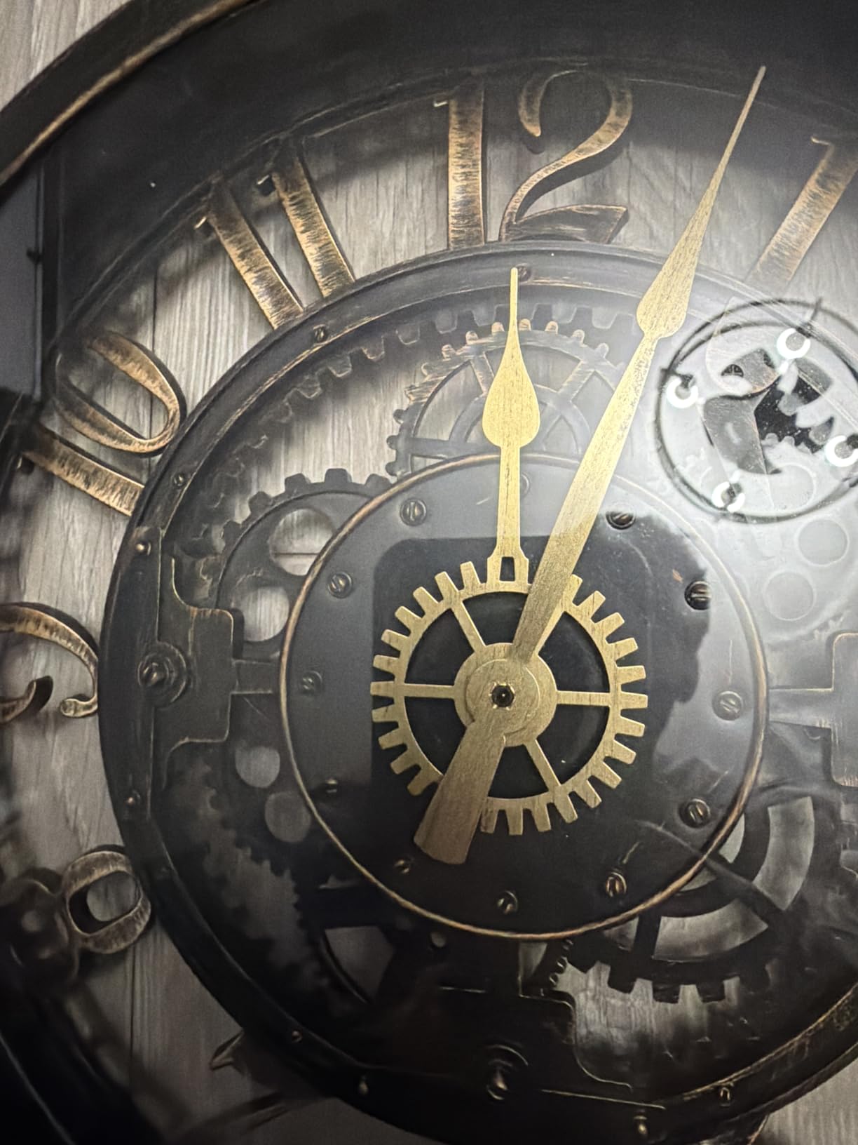 AYRELY® 13IN Decorative Wall Clock - Oversized 3D Steampunk Large Wall Clock, Vintage Industrial Steampunk Large Clock for Living Room Décor customer photo 2