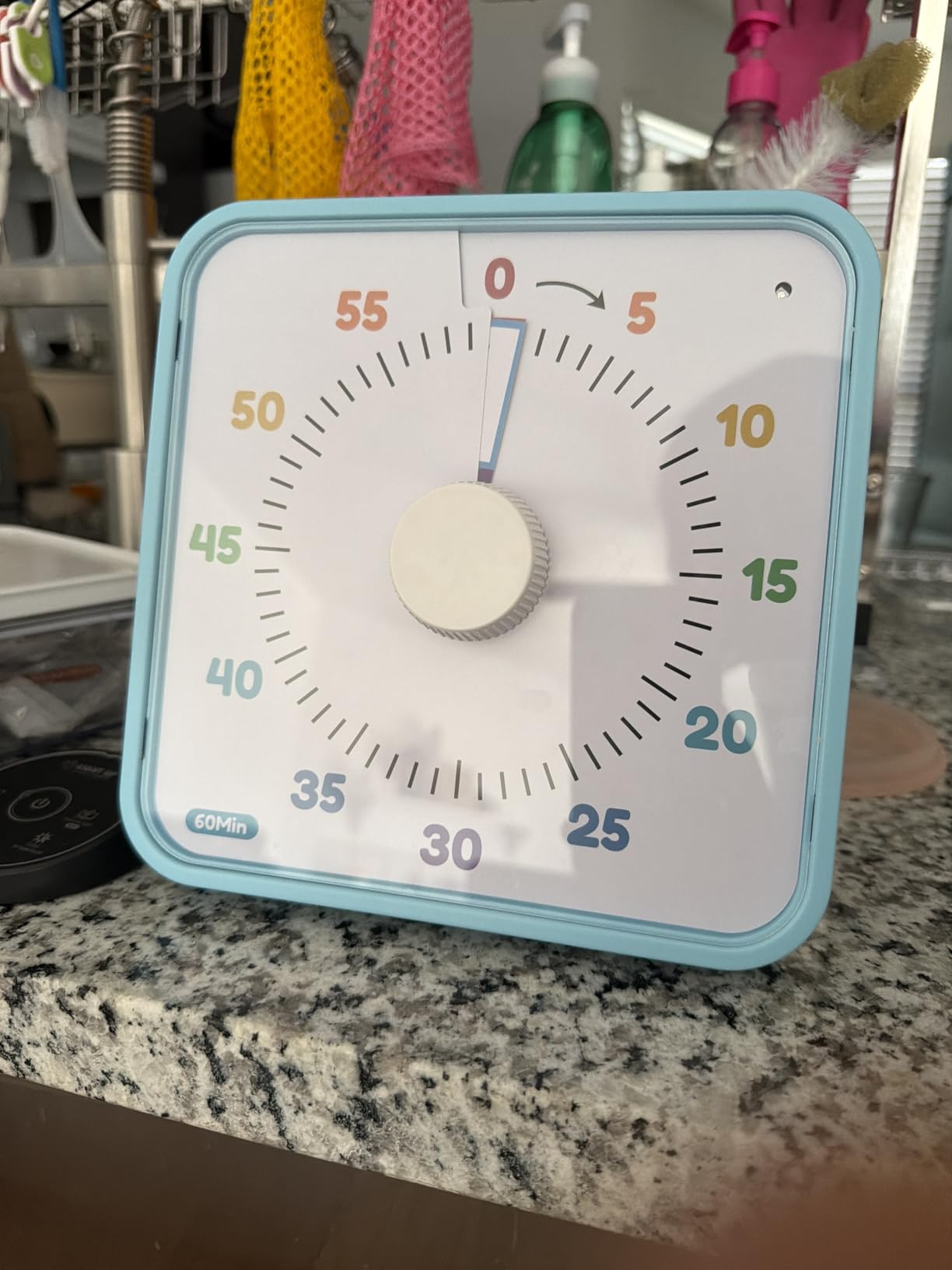 7.5-Inch Large Visual Timer, 60-Minute Classroom Timer Magnetic | Non-Ticking, 3-level Volume, 3 Alarm Modes, Kids Countdown Timer for Classroom Kitchen Office ADHD, AA Batteries Included customer photo 1