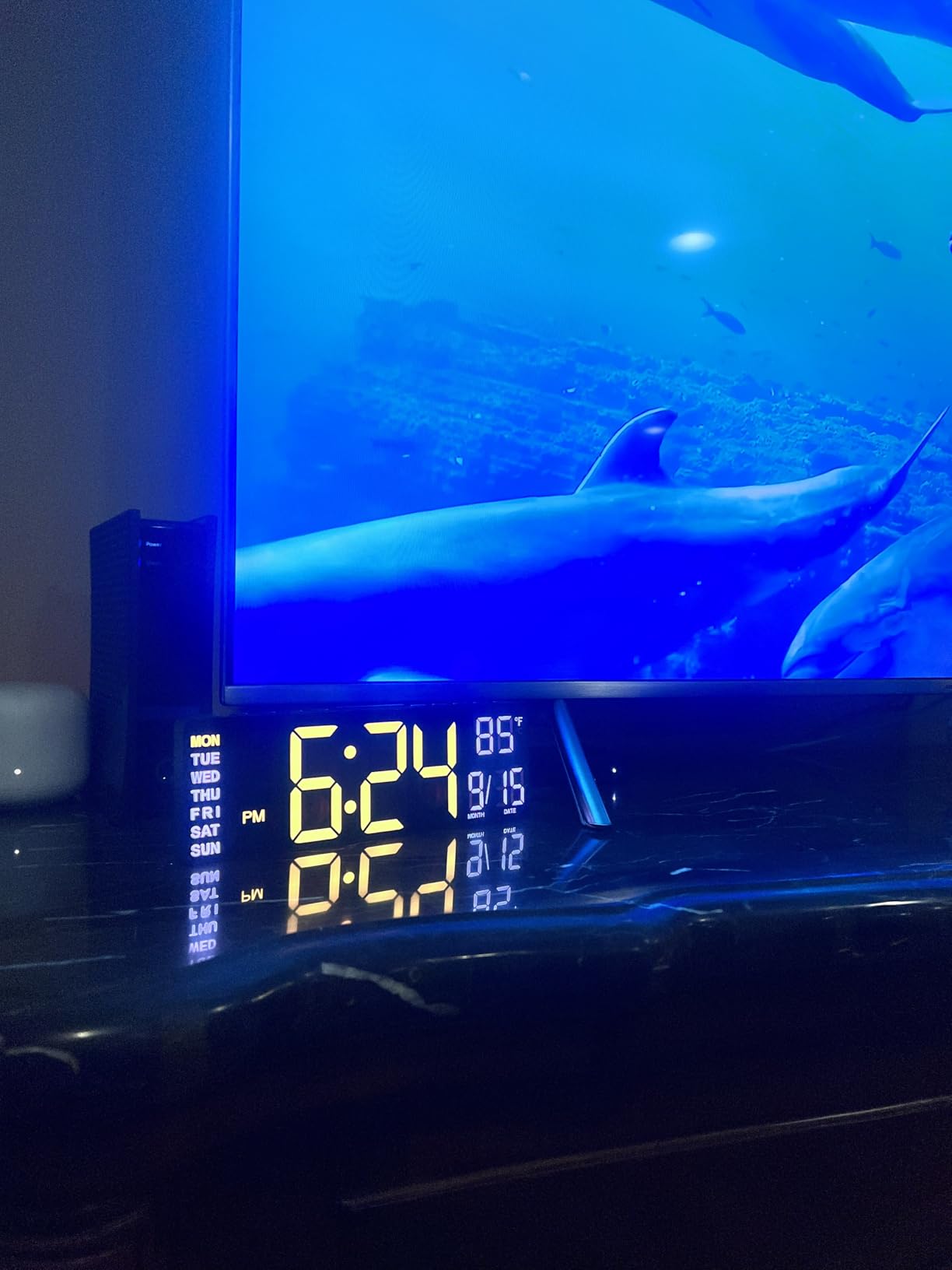 JALL 10.5'' Large Digital Alarm Clock with Big LED Number, Remote Control, RGB Colors, Timer, Dual Alarm, Temperature for Back to School Classroom, Bedroom, Living Room, Gift for Senior Student Teacher customer photo 2