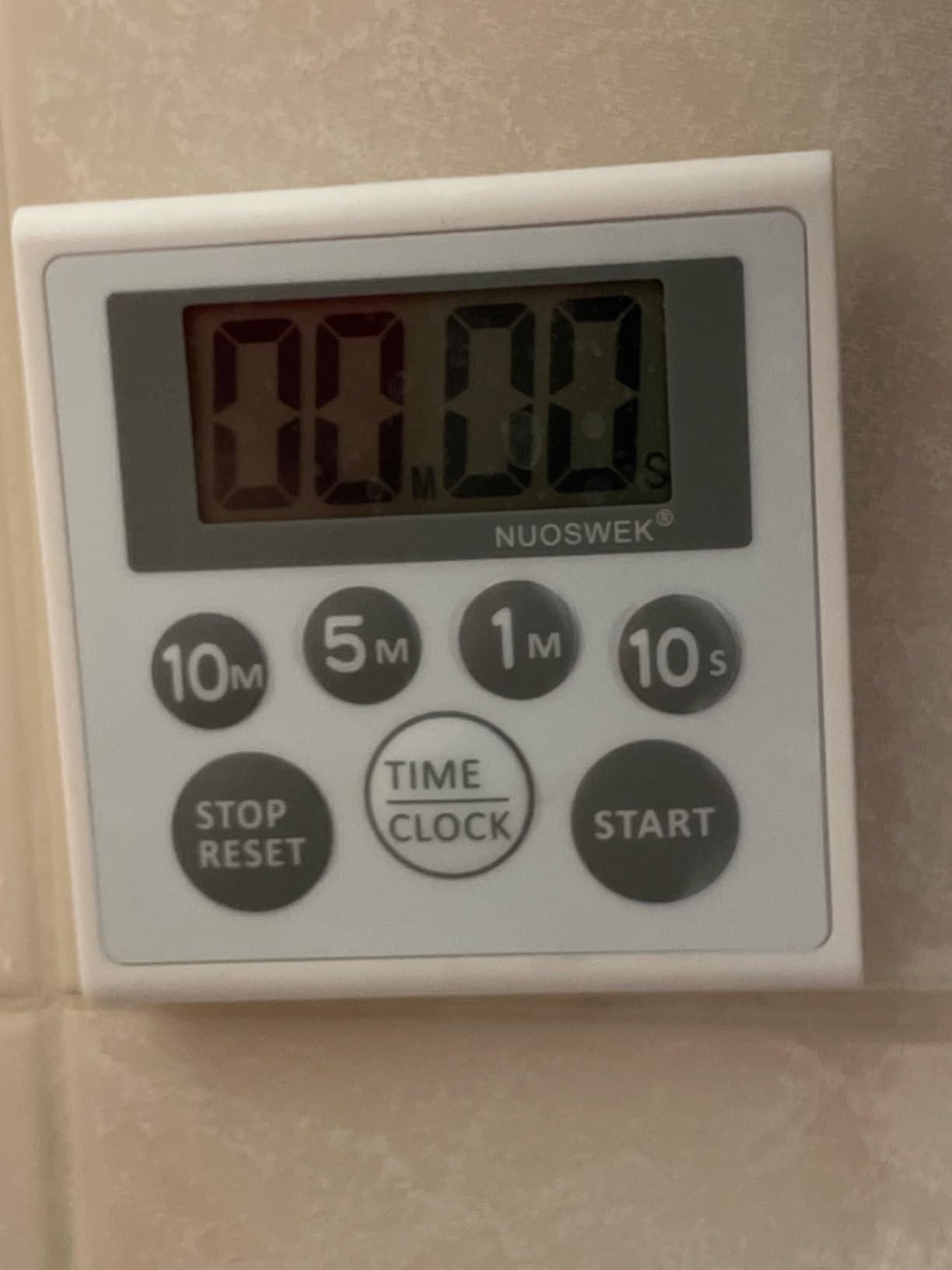 Digital Timer Waterproof Shower Timer Shower Clock Bathroom Kitchen Timer with Strong Magnet and Large LCD Display (Waterproof 7 Key) customer photo 2