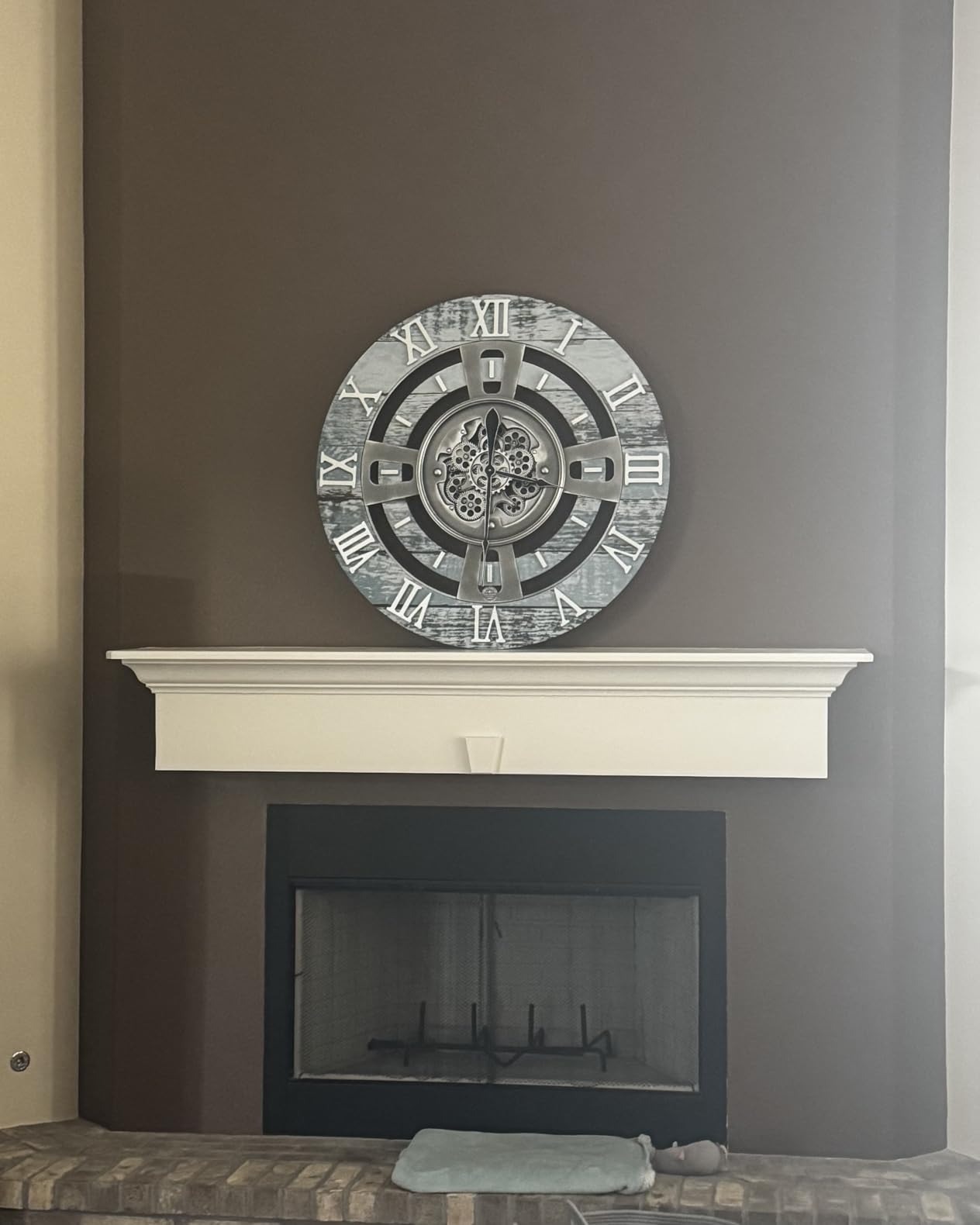 The Gears Clock Real Moving Gear Wall Clock England Line (Vintage Black, 24 inches (60 cm)) customer photo 1