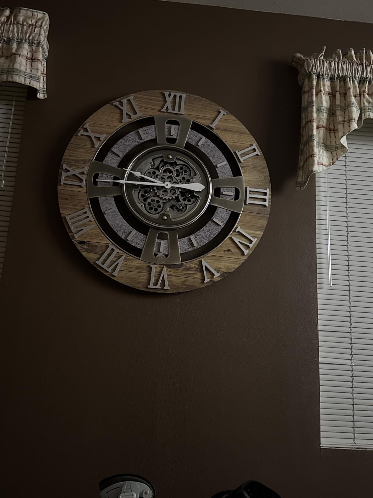 The Gears Clock Real Moving Gear Wall Clock England Line (Vintage Black, 24 inches (60 cm)) customer photo 2