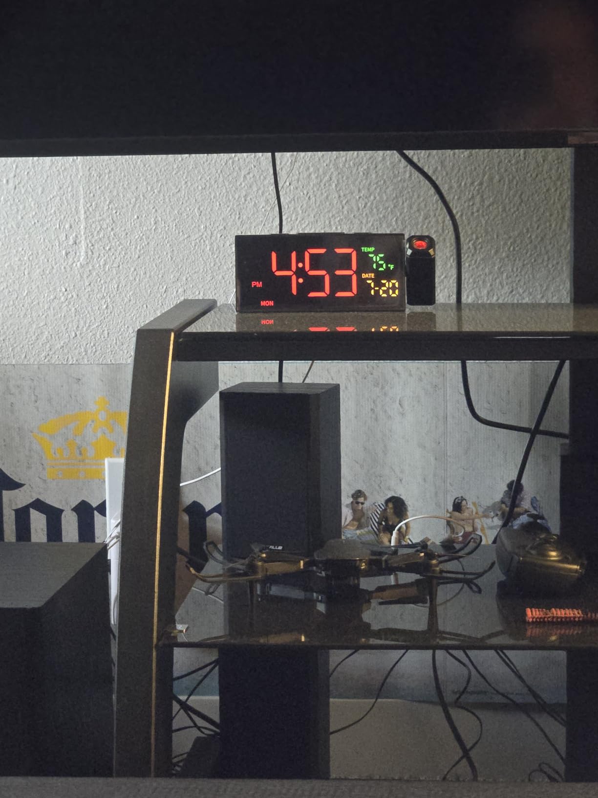 Projection Clock for Bedroom Ceiling, Alarm Clocks Black | 180° Rotatable Projector, Date Temperature and Weekday, 5 Brightness, 10 Ringtones, 4 Volumes, Manual DST, Snooze customer photo 2
