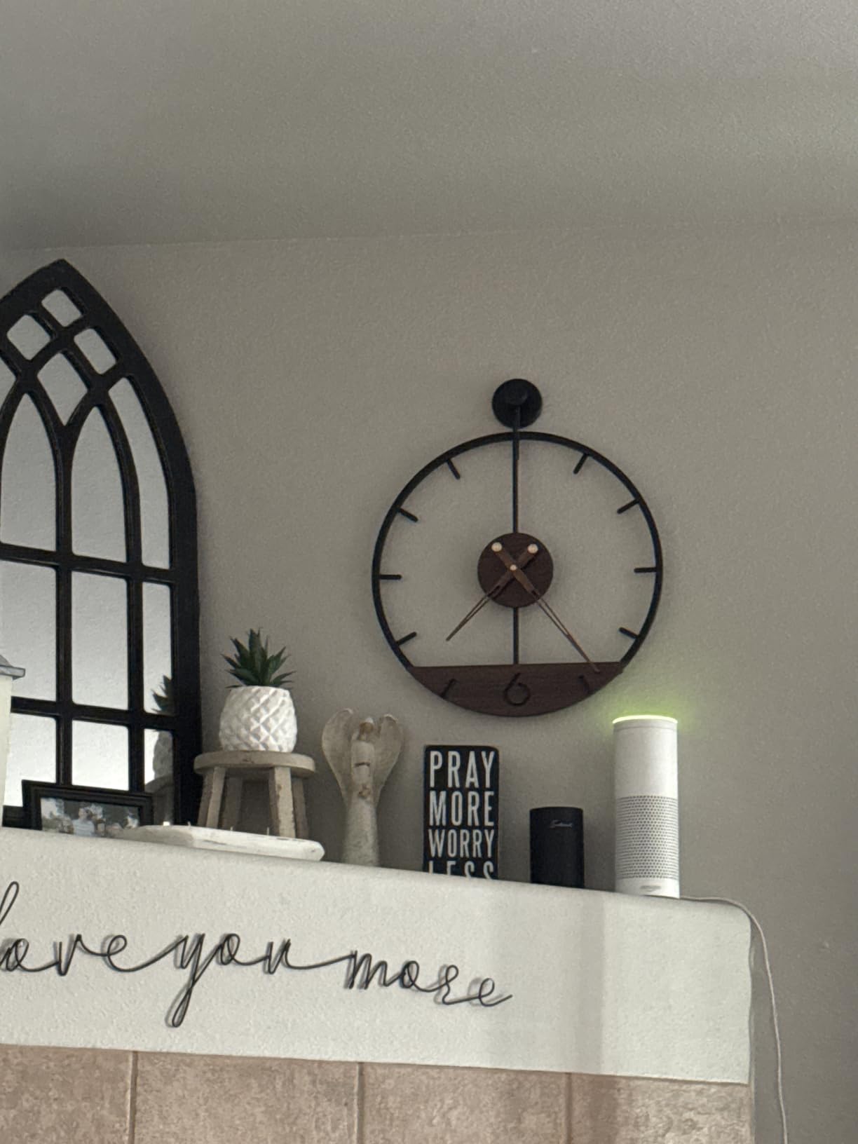Cuspin Large Wall Clock 30 Inch Clocks for Living Room Decor, Black Metal Roman Numeral Wall Clock, Silent Non Ticking Battery Operated Decorative Round Clock for Entryway, Dining Room, Office customer photo 1