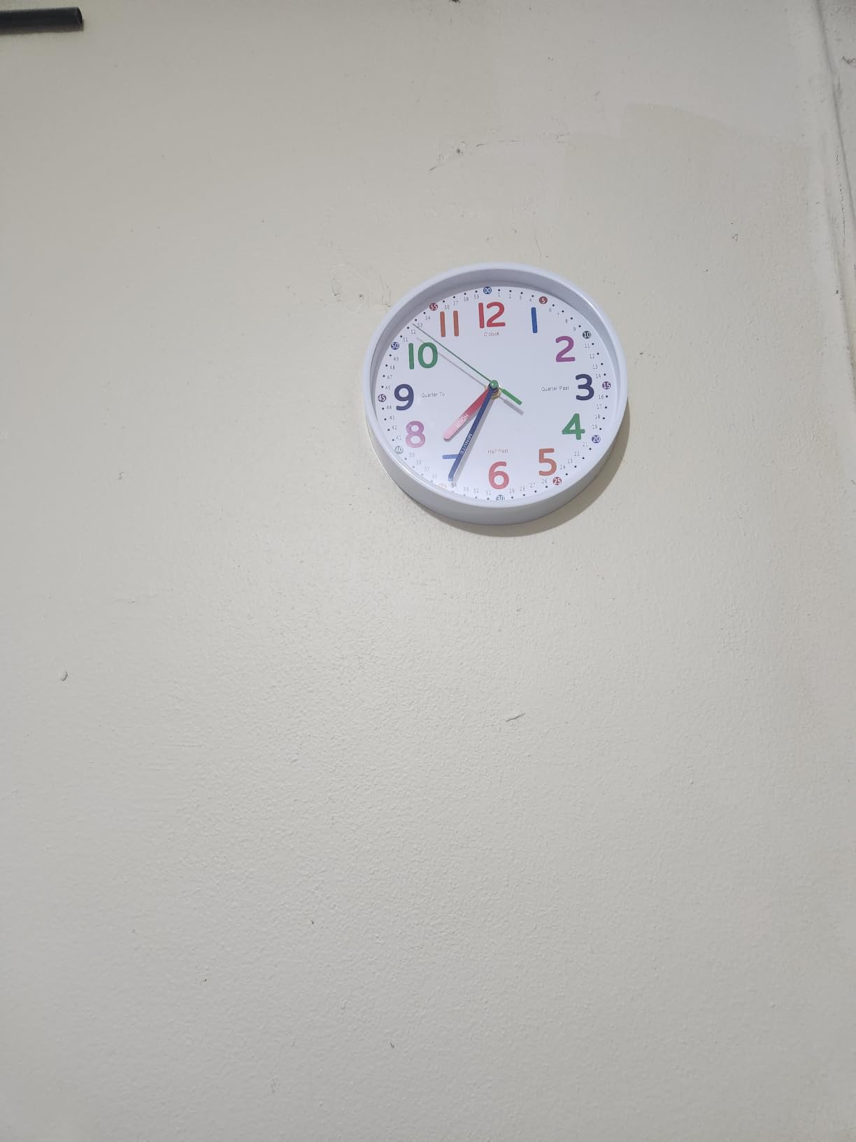 Silent Kids Wall Clock - Non-Ticking, Battery-Powered, Ideal for Teaching Time - 8 Inch customer photo 1