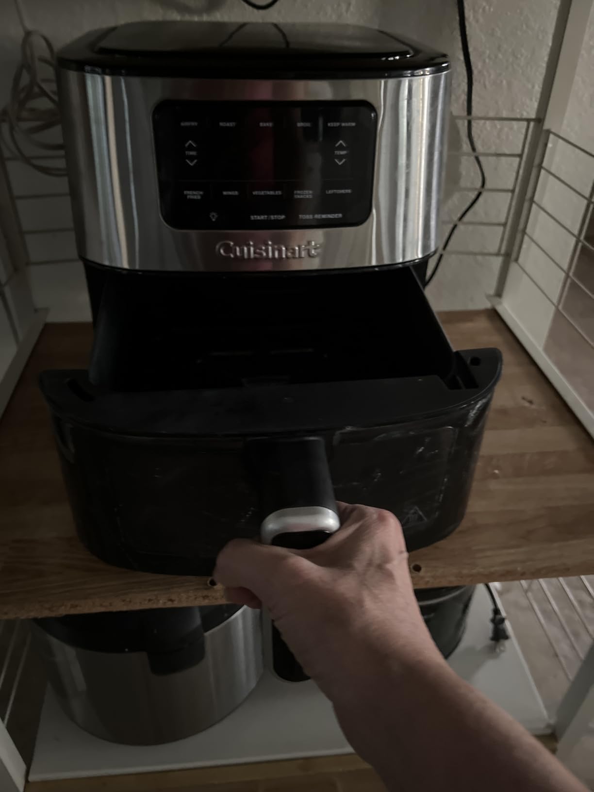 Cuisinart Air Fryer, 2.6-Quart Compact Basket Fryer with 3 Cooking Functions to Air Fry, Roast, and Bake, 3 Airfryer Presets, Dishwasher-Safe Parts, AIR-80, Stainless Steel & Black customer photo 1