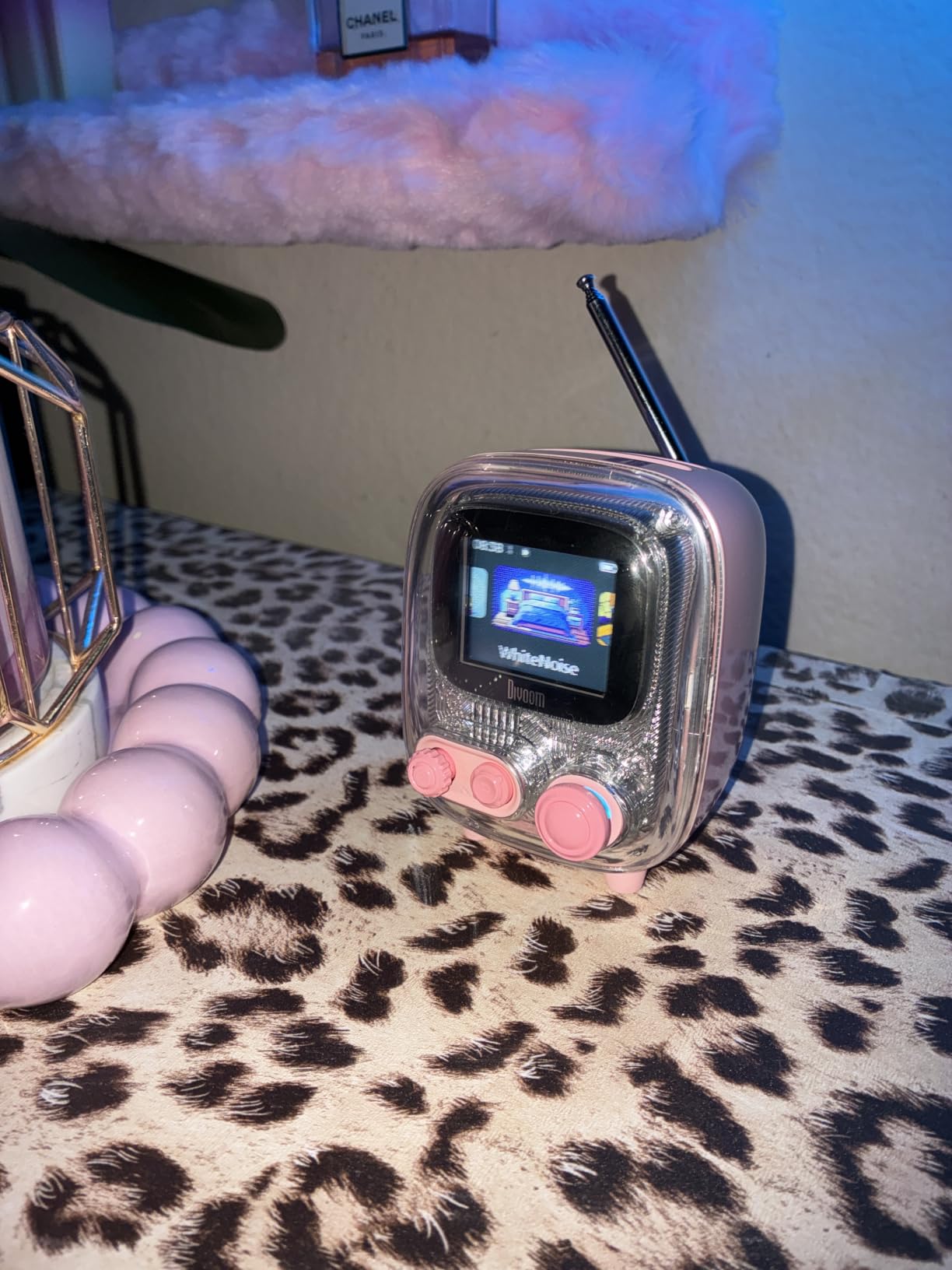 Divoom Tiivoo-2 Retro Bluetooth Speaker, FM Radio, Pixel Art Display, Pink | Alarm Clock, Portable Mini Wireless Speaker, Cute Vintage Desk Decor Gift customer photo 1