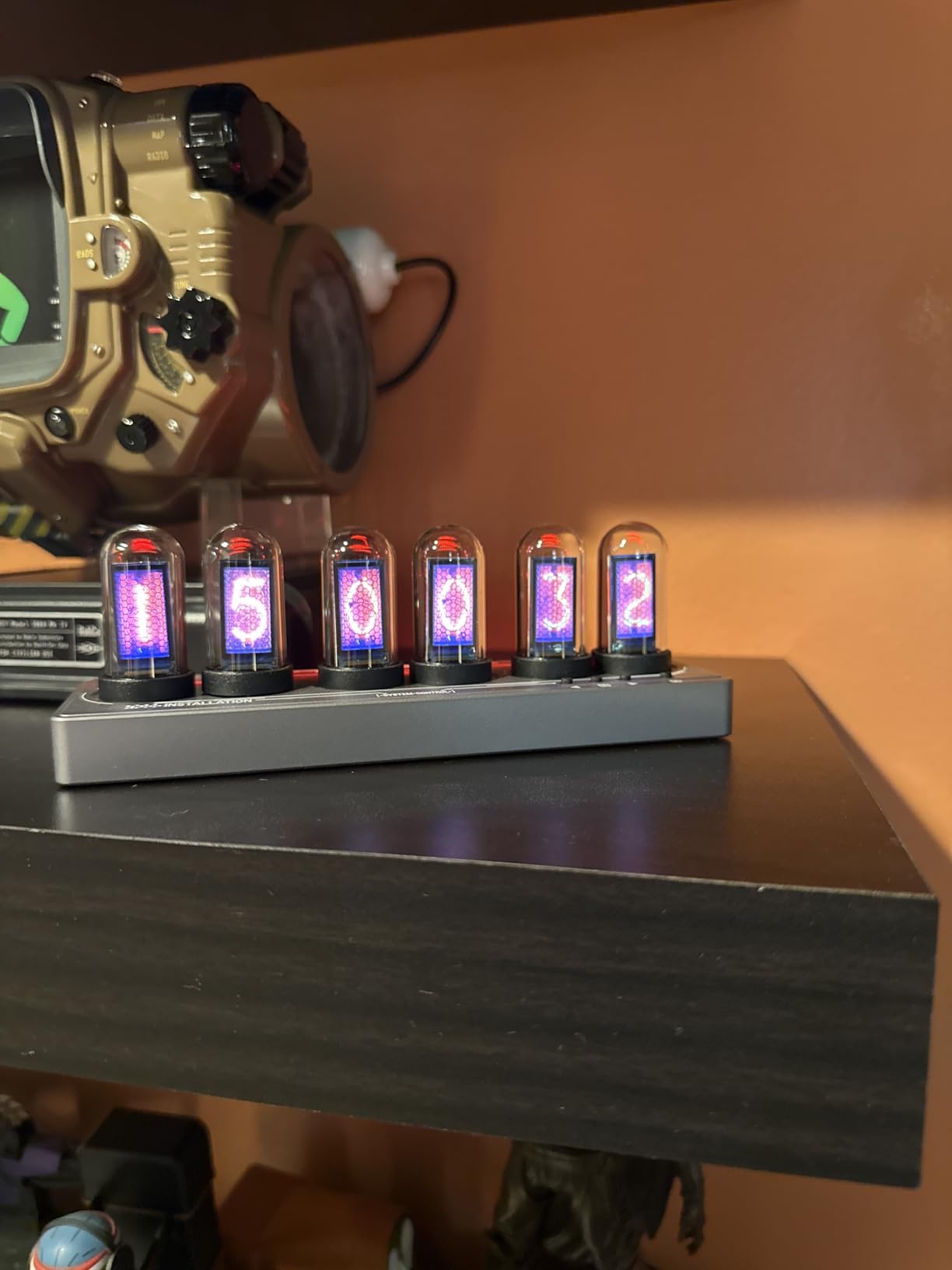 JoFomp Nixie Tube Clock Kit, IPS Color Screen Desk Digital Clock, Glow Tube Nixie Clocks with Web Control/WiFi Accurate Timing/Custom Dial/6 Digital Alarm/12 Pictures/Ambient Light Regulate customer photo 2