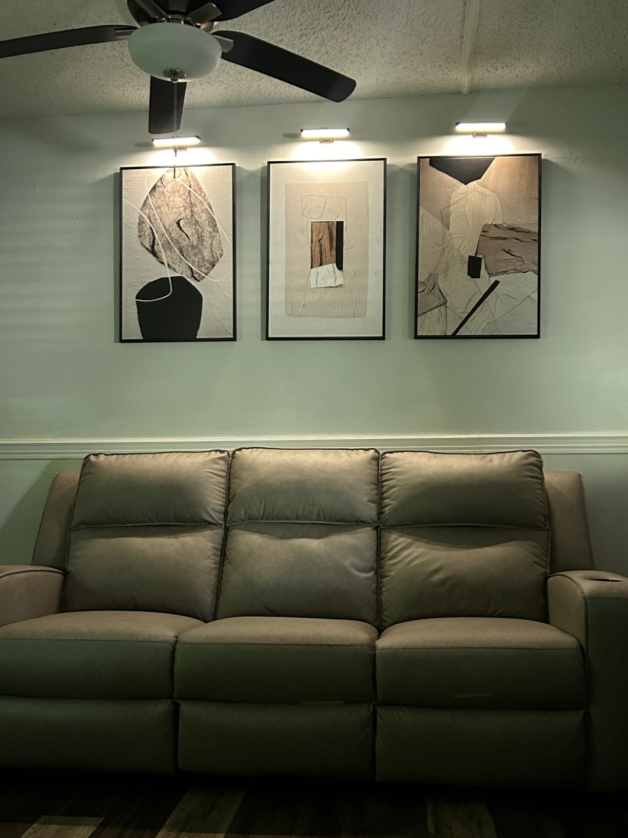 Large Framed Neutral Abstract Wall Art for Living Room,Set of 3, 24x36 In | Black and beige modern pictures, Canvas prints, Minimalist painting, Artwork for walls, Wall decor for bedroom office hallway customer photo 2