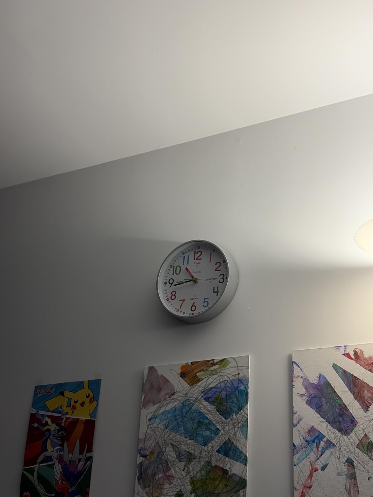 Roymnie Wall Clock for Kids Learning Battery Operated Teaching Silent 8