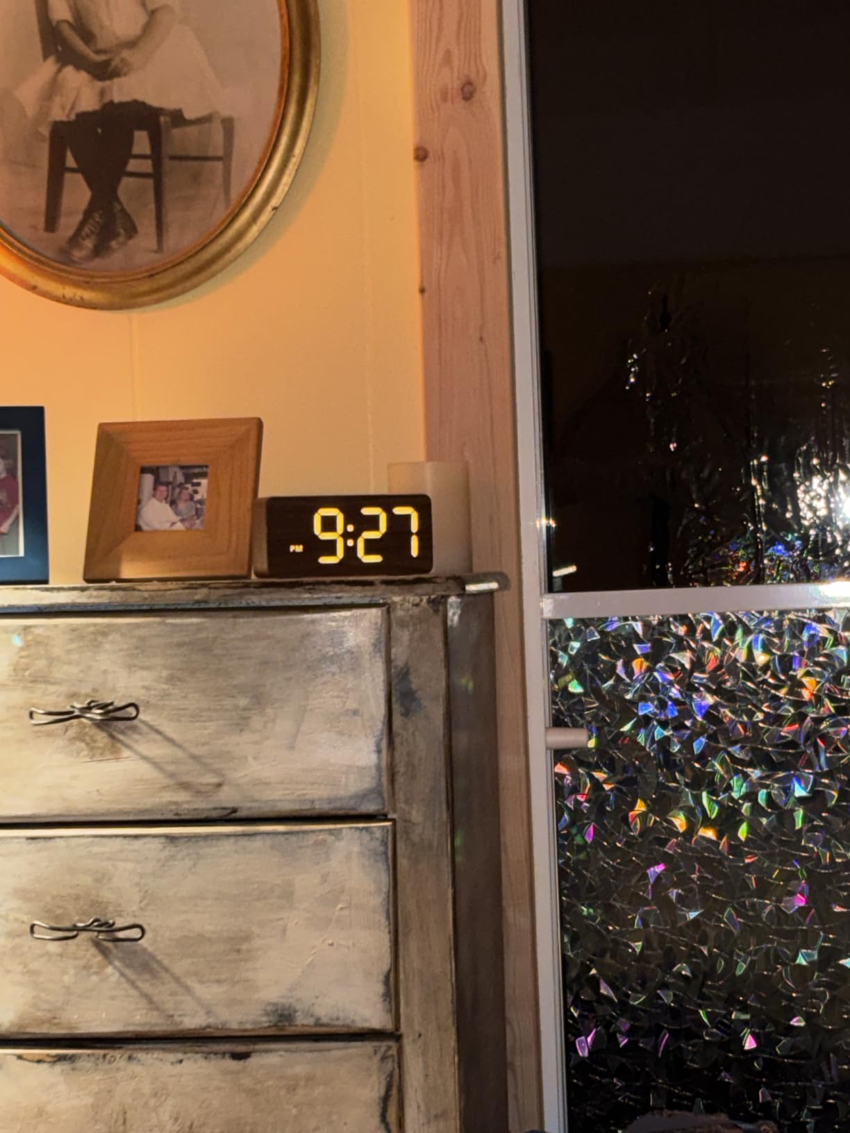 uscce Wooden Digital Alarm Clocks for Bedrooms with 0-100% Dimmable Display | Desk Clock with Large Numbers for Living Room - Loud Dual Alarm for Heavy Sleepers with Volume Control - Wood Decor & Gifts customer photo 2