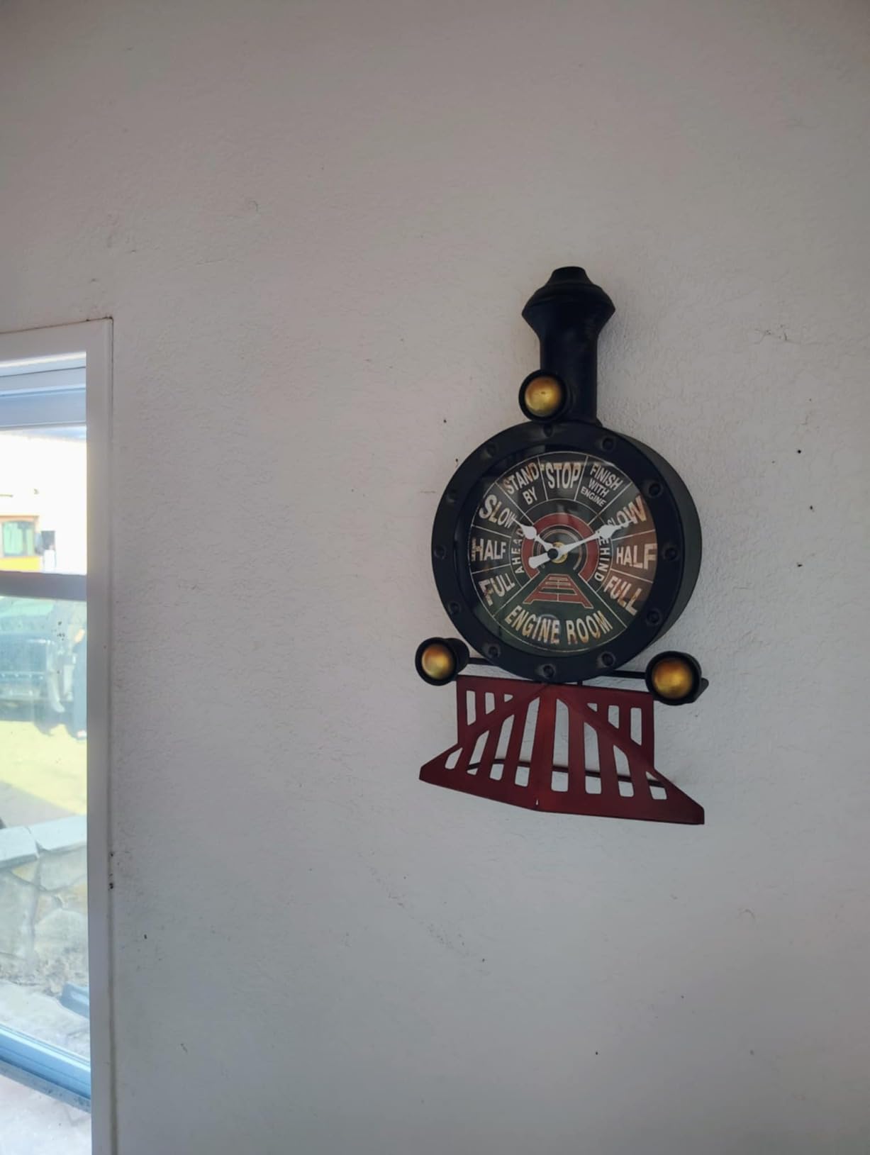 YOUKI Vintage Train Wall Decor,Steampunk Clock,Train Gifts for Men,Man Cave Clock,Wall Art for Office Bedroom customer photo 2