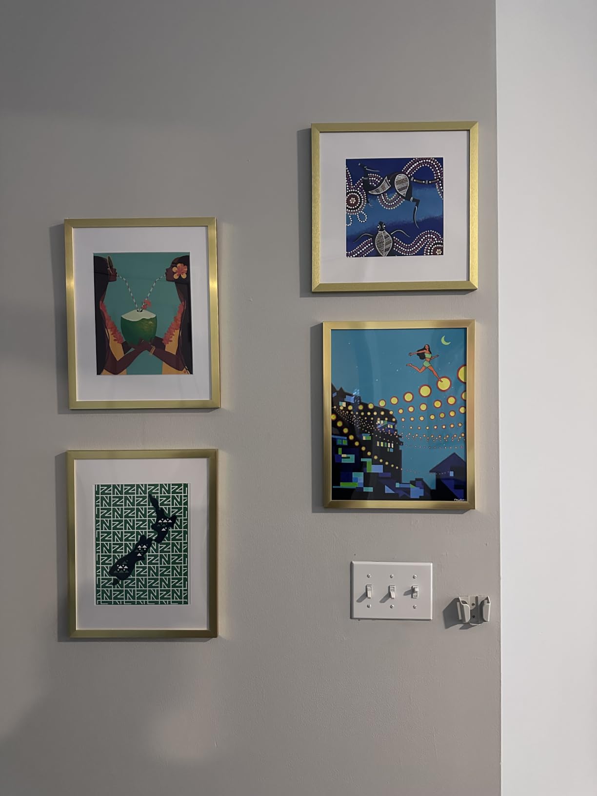 upsimples 24x36 Poster Frame, Gallery Wall Frames Set of 5, Black | Poster Frame Collage Wall Decor, 20x30 Picture Frame with Mat for Family, Baby, Hallway, Christmas customer photo 1