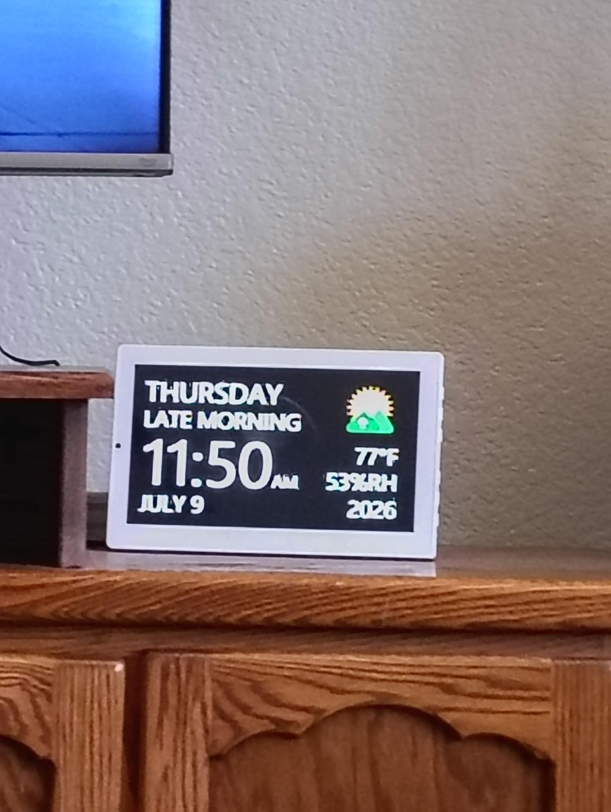 Digital Clock, 10.1 Inch Large Display Calendar Clock with 12 Themes, 20 Alarms, 20 Reminders, Auto Dimming, 12/24 Hours, Indoor Temperature, Humidity for Seniors, Desk (Black) customer photo 1