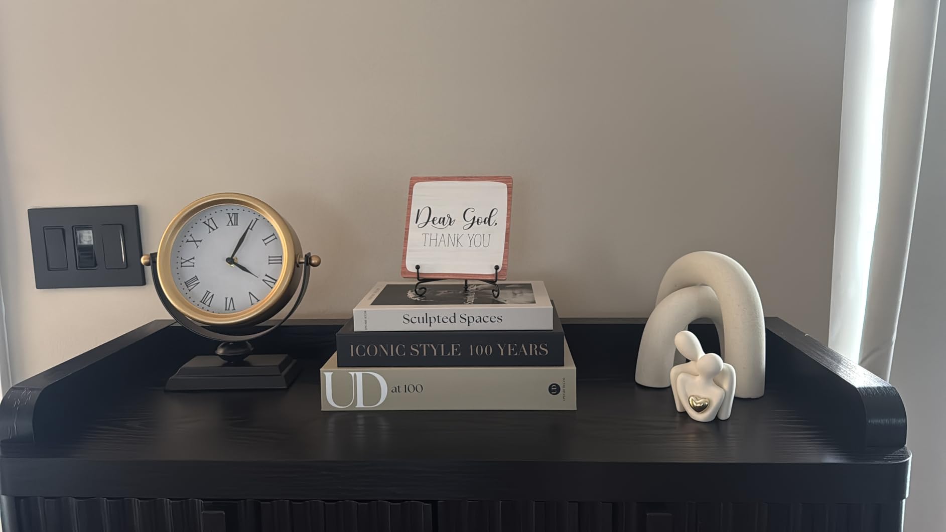 Vintage Table Clock Silent Mantel Gold Analog | Retro gold analog desk decor Silent non-ticking customer photo 2