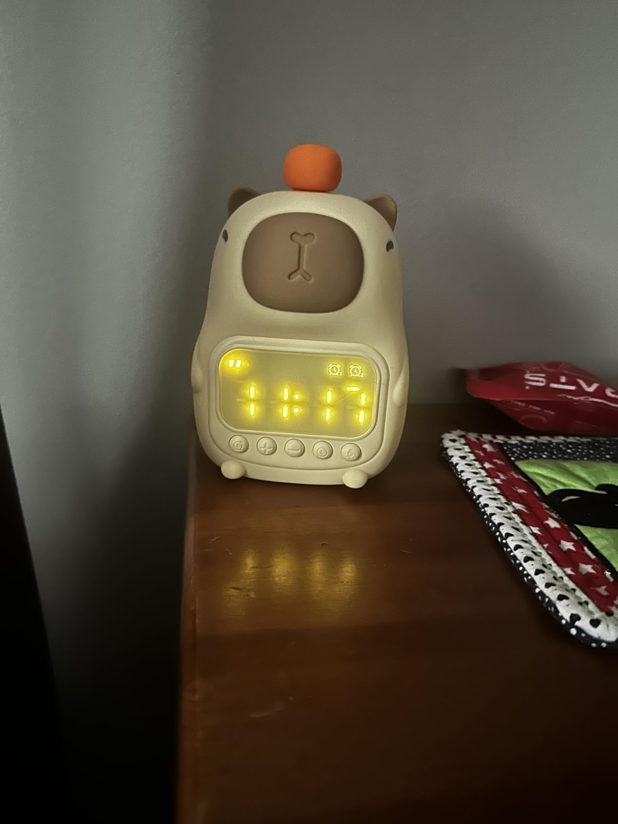 Axolotl Alarm Clock for Kids, Cute Night Light Toddler Alarm Clocks, Pink | Kids Small Digital Clock for Bedroom Bedside, Dual Alarm, Multicolor Night Light, LED Desk Clock Gift for Boys and Girls customer photo 1