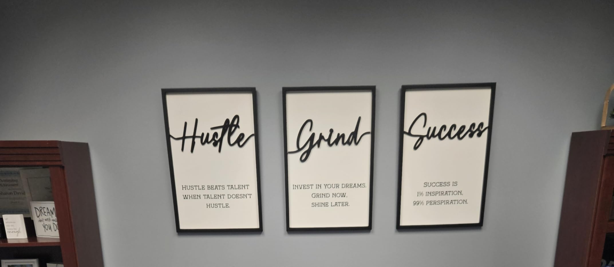 3D Wood Inspirational Office Wall Decor, 36