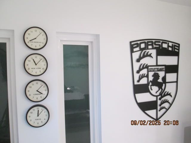 JONES CLOCKS New York Time Zone Wall Clock | Small Modern Round Clock | 8