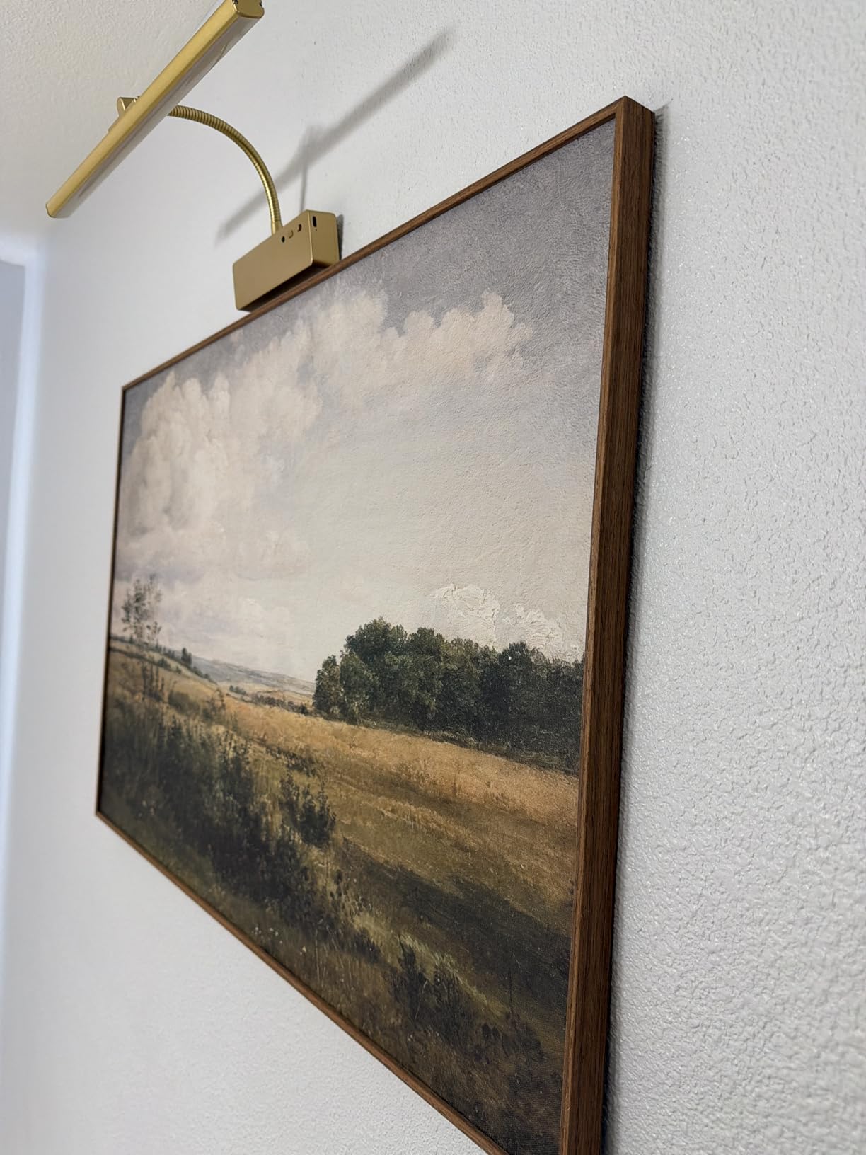Framed Vintage Landscape Canvas Wall Art, 24x36 In | Solid Wood Frames, Farmhouse Countryside Artwork for Walls, Retro Rustic Nature Prints Paintings, Bedroom Pictures Wall Decor customer photo 2