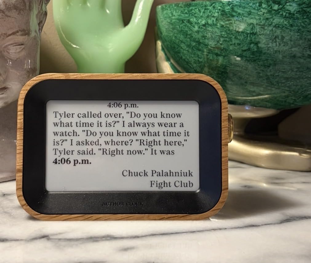 Author Clock - Literary Clock that Tells Time Using Book Quotes | Unique Gift for Book Lovers | New Quote Every Minute | Small | Vol 1 customer photo 1