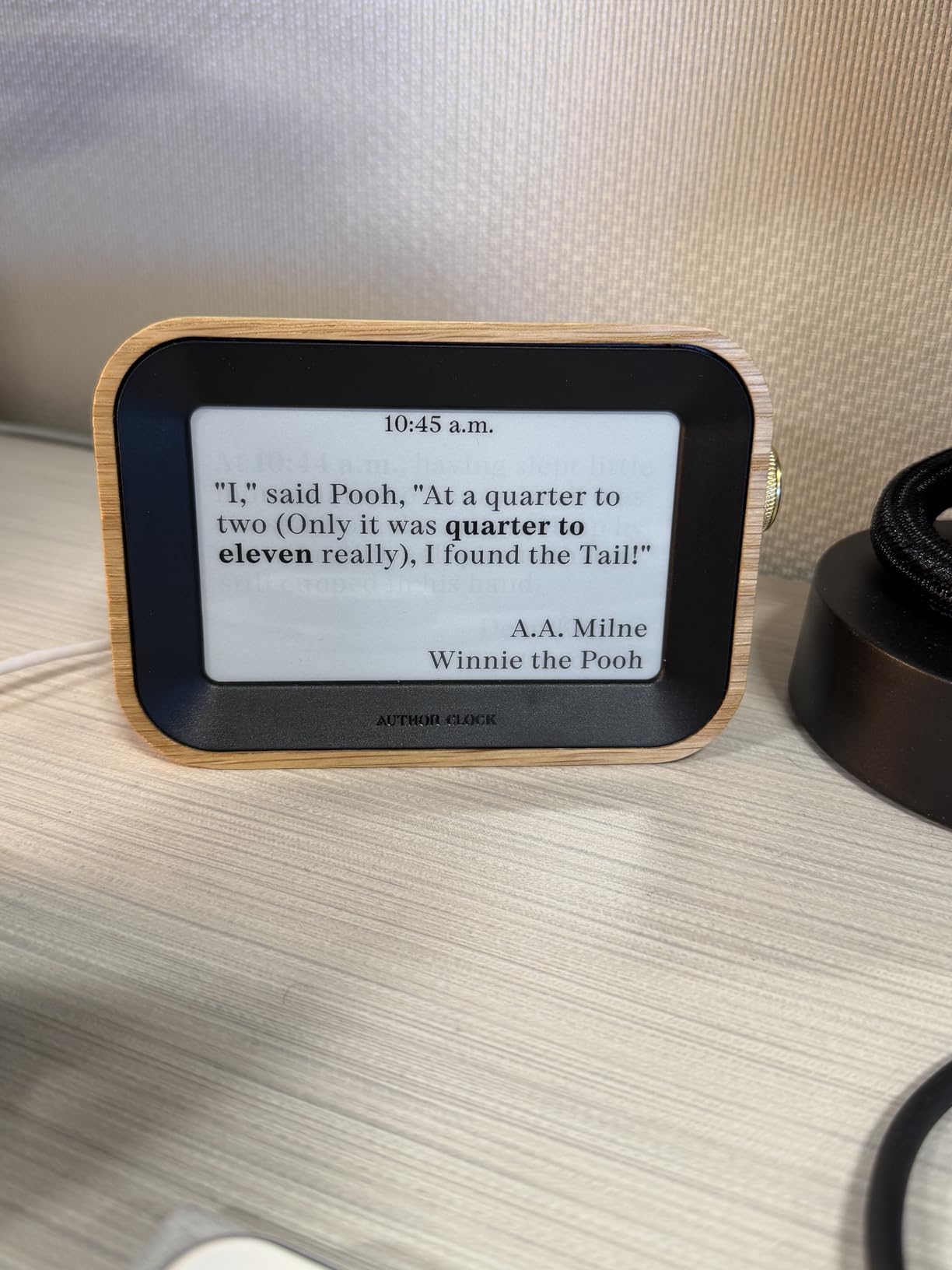 Author Clock - Literary Clock that Tells Time Using Book Quotes | Unique Gift for Book Lovers | New Quote Every Minute | Small | Vol 1 customer photo 2