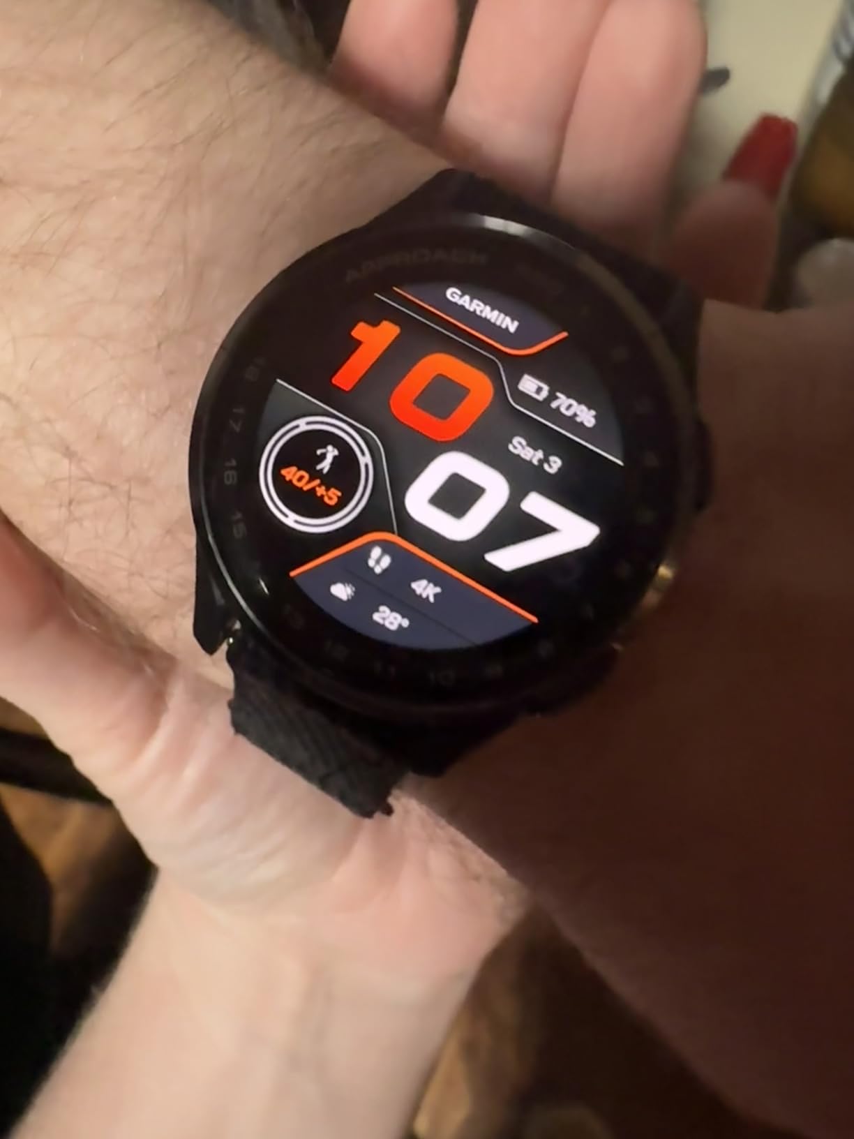 Garmin Approach S50, Golf GPS Smartwatch, 43mm, Black - Health & Wellness Features, PlaysLike Distance, Smart Notifications customer photo 1