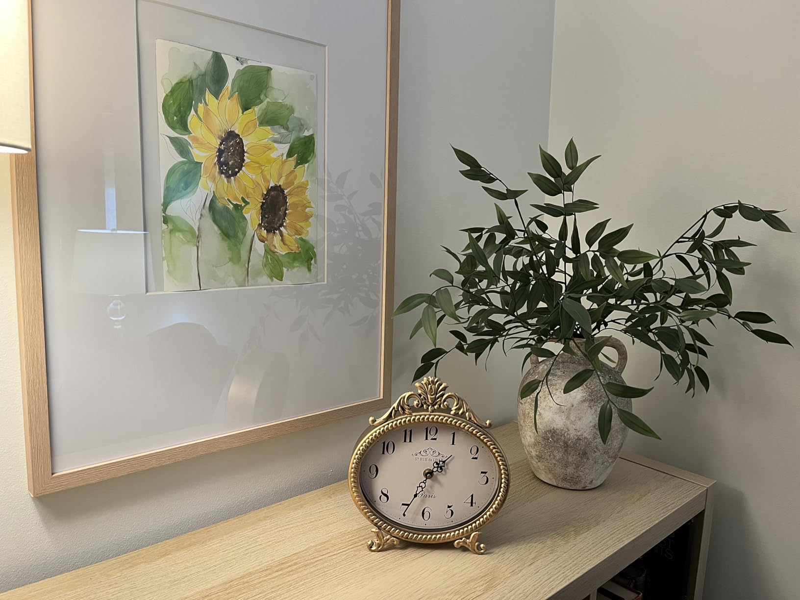 Abdurey Vintage Table Clock, Antique White French Rustic Style Mantel Clock - Desk and Shelf Rustic Decorative Clocks for Living Room, Farmhouse, Bedroom, Bedside, Gift Clocks customer photo 2