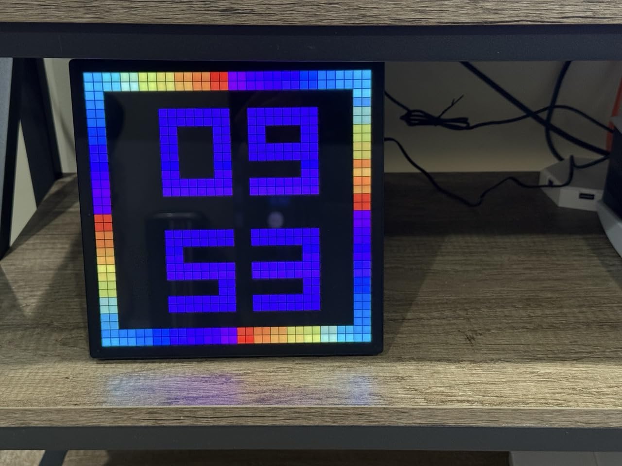 Merkury Innovations Smart Bluetooth Pixel Frame, 32x32 RGB LED Display | Programmable for art, animations, digital clock, diy decor, and gaming accessories customer photo 2