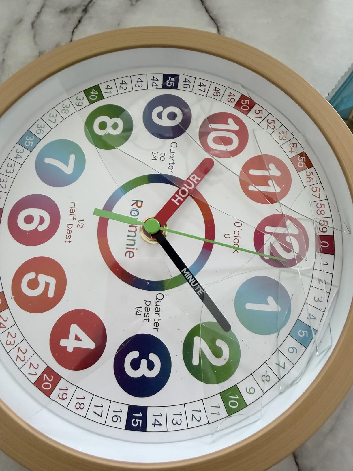 Roymnie Wall Clock for Kids Learning Battery Operated Analog Silent 8