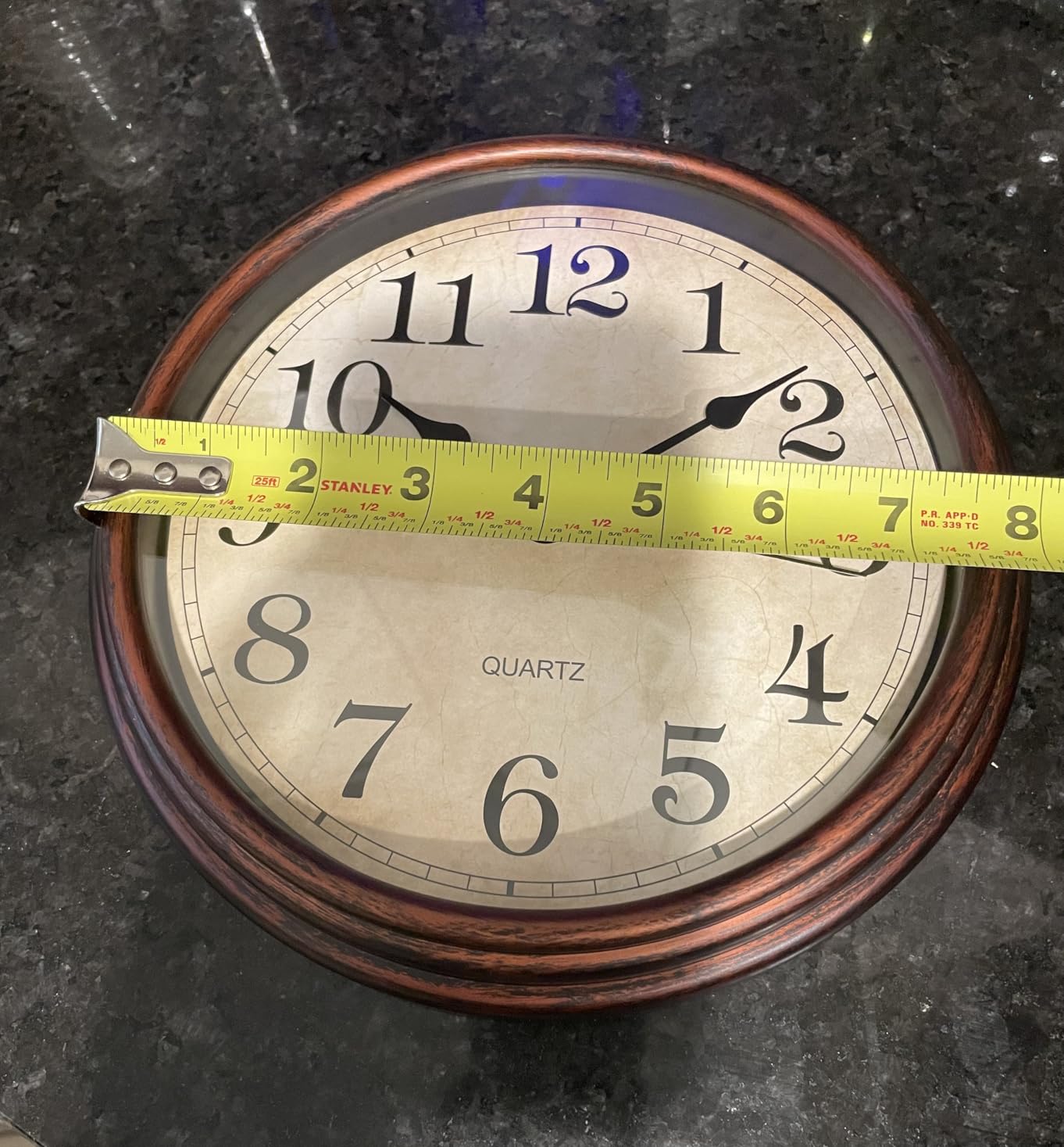 Wall Clock, 9 Inch Silent Non Ticking Classic Battery Operated Clocks, Decorative for Living Room, Bedrooms, Bathroom, Kitchen Office (Bronze) customer photo 2