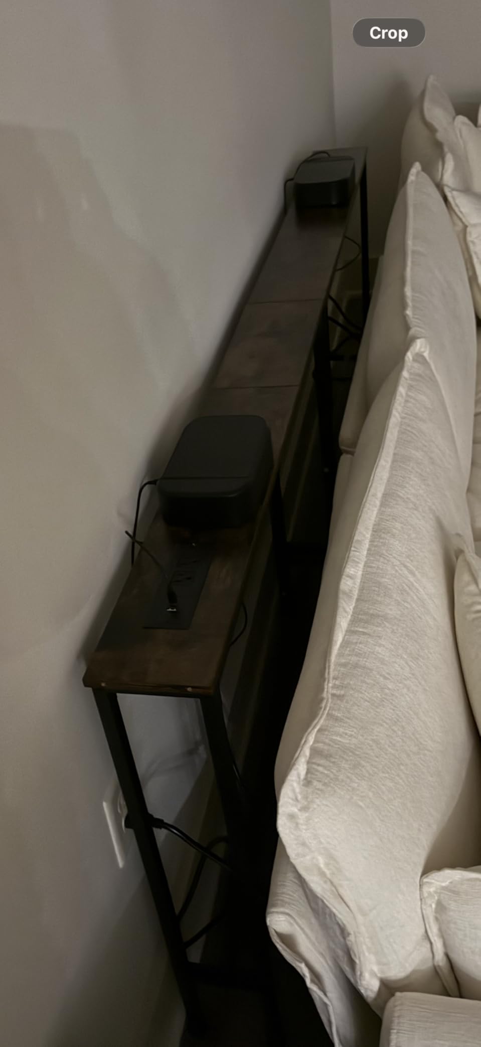 SUPERJARE 78.8 inch Narrow Behind Couch Table with 2 Charging Stations customer photo 1