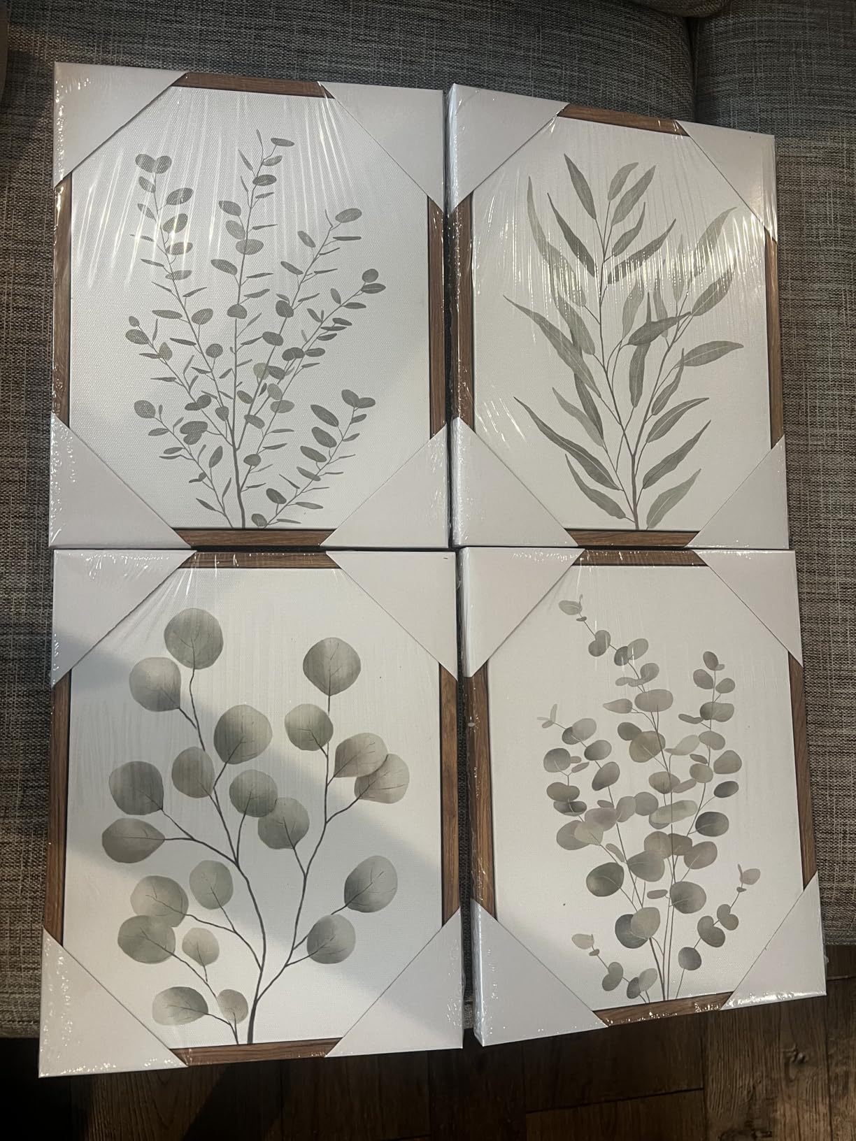 KUVIOKE Vintage Botanical Boho Framed Wall Art Set of 4 Piece Antique Flower Prints Farmhouse Retro Plants Rustic Artwork Bathroom Kitchen Home Decor Ready to Hang 8x10inx4pcs (Framed) customer photo 1