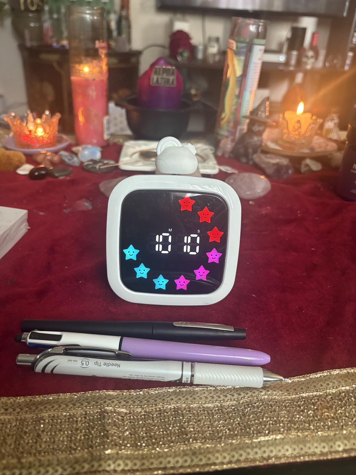 Digital Visual Timer for Kids, 99-Minute Countdown, Rechargeable | 19 Music Alarm, Pause Function, 9 Optional DIY Color Star Display, Rainbow Doll, for Study, Homeschool, Kitchen customer photo 1