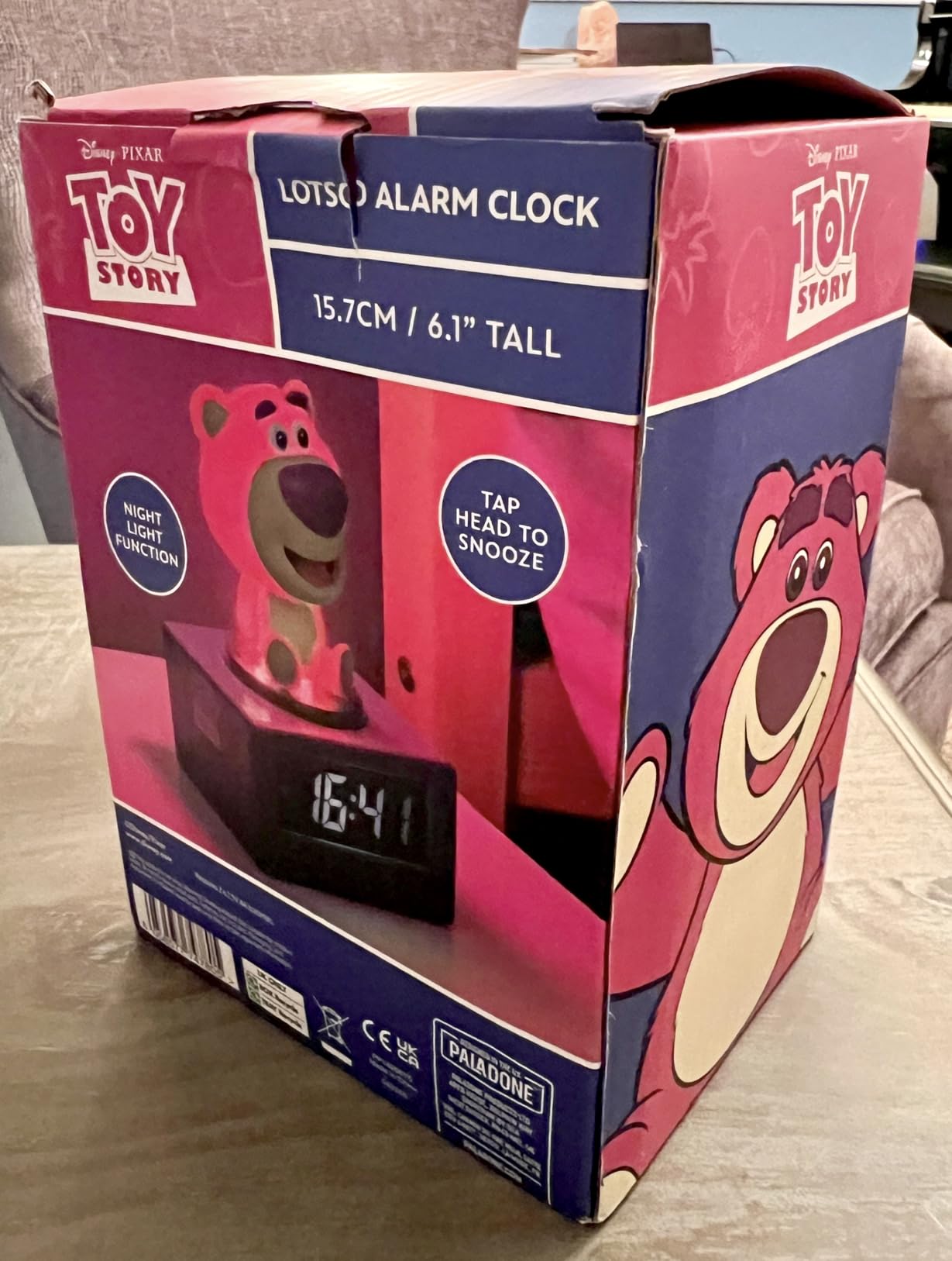 Paladone Toy Story Lotso Digital Alarm Clock with Night Light & Music - Officially Licensed Disney Pixar Bedroom Clock for Kids customer photo 2