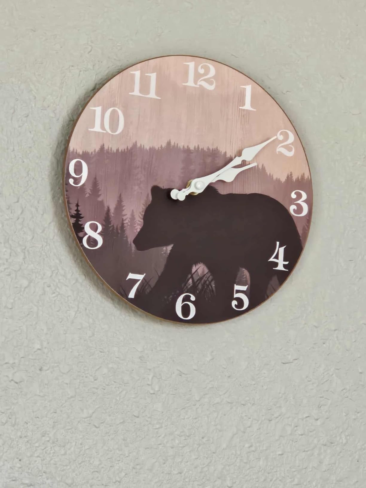 XFM Farmhouse Wall Clocks Battery Operated 12 Inch Silent Rustic Barn, Vintage Wooden Country Round Analog Clock American Flag Decorative for Kitchen Bedroom Living Room Non-Ticking customer photo 2