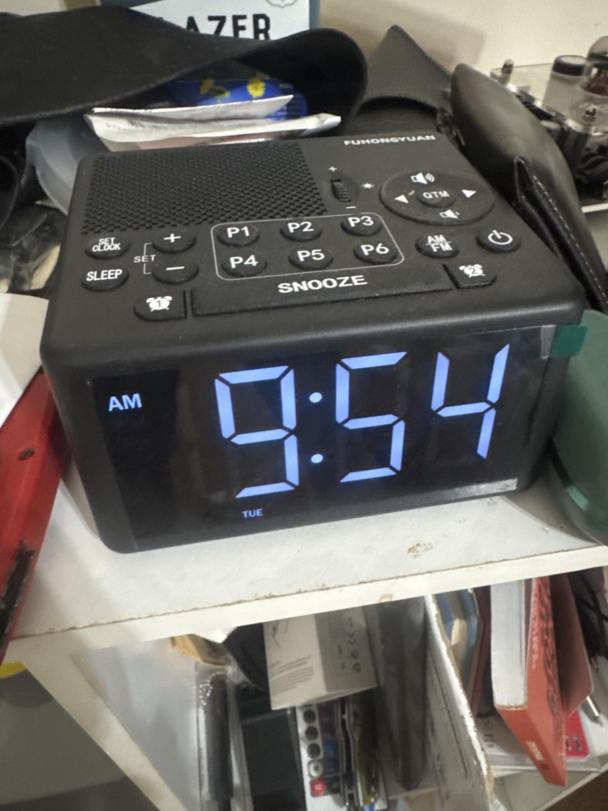Alarm Clock Radio for Bedroom - AM/FM with 12 Presets, Dual Alarms & 3 Wake-Up Sounds (Beep/Music/Radio), Dimmable Red LED Display, Weekday/Weekend, Snooze & Sleep Timer customer photo 2