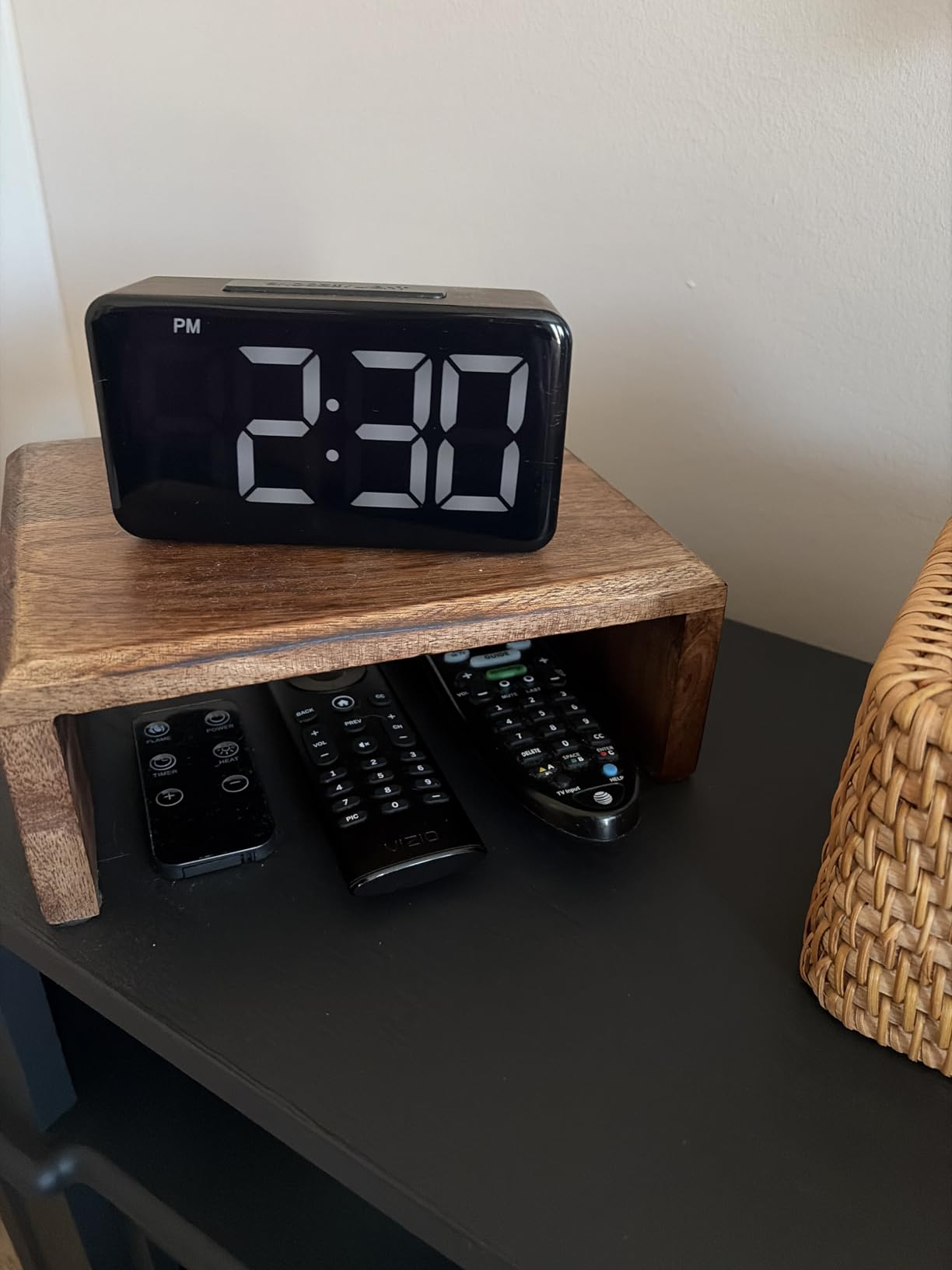 Simple Woodgrain Digital Alarm Clock For Bedrooms - 5.9in Large LED Display | Plug-in Bedside Alarm Clock with 5 Brightness, 2 Volume, 9-Mins Snooze, 12/24H, Easy to use for Seniors and Adults customer photo 2